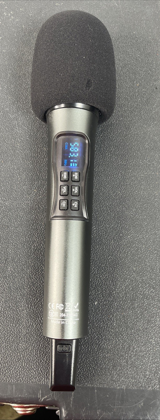 Wireless Black & Gray Microphone for karaoke singing Multi channel