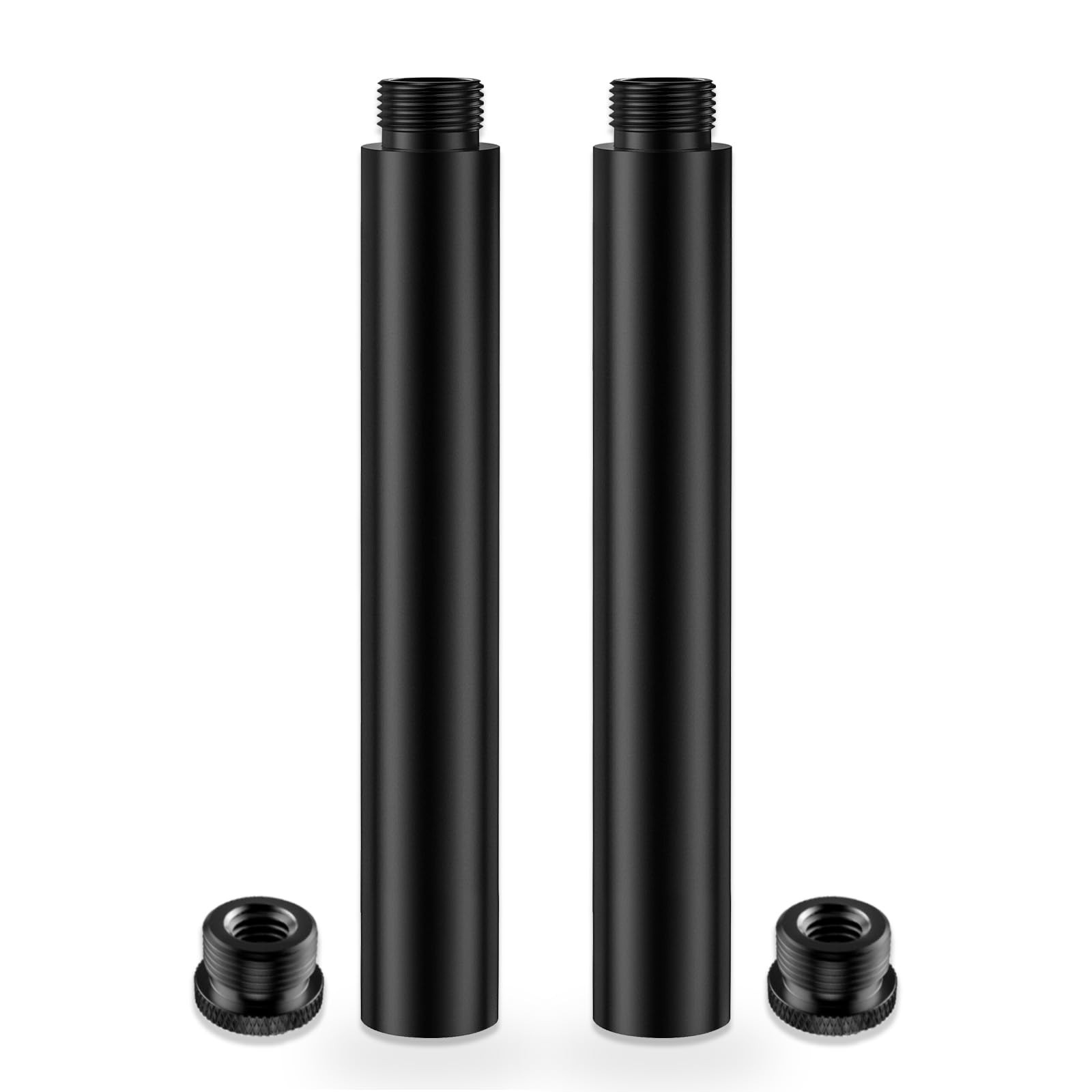 6" Mic Stand Extension Tubes 2 PCS Universal 5/8"-27 Thread for Boom Arms