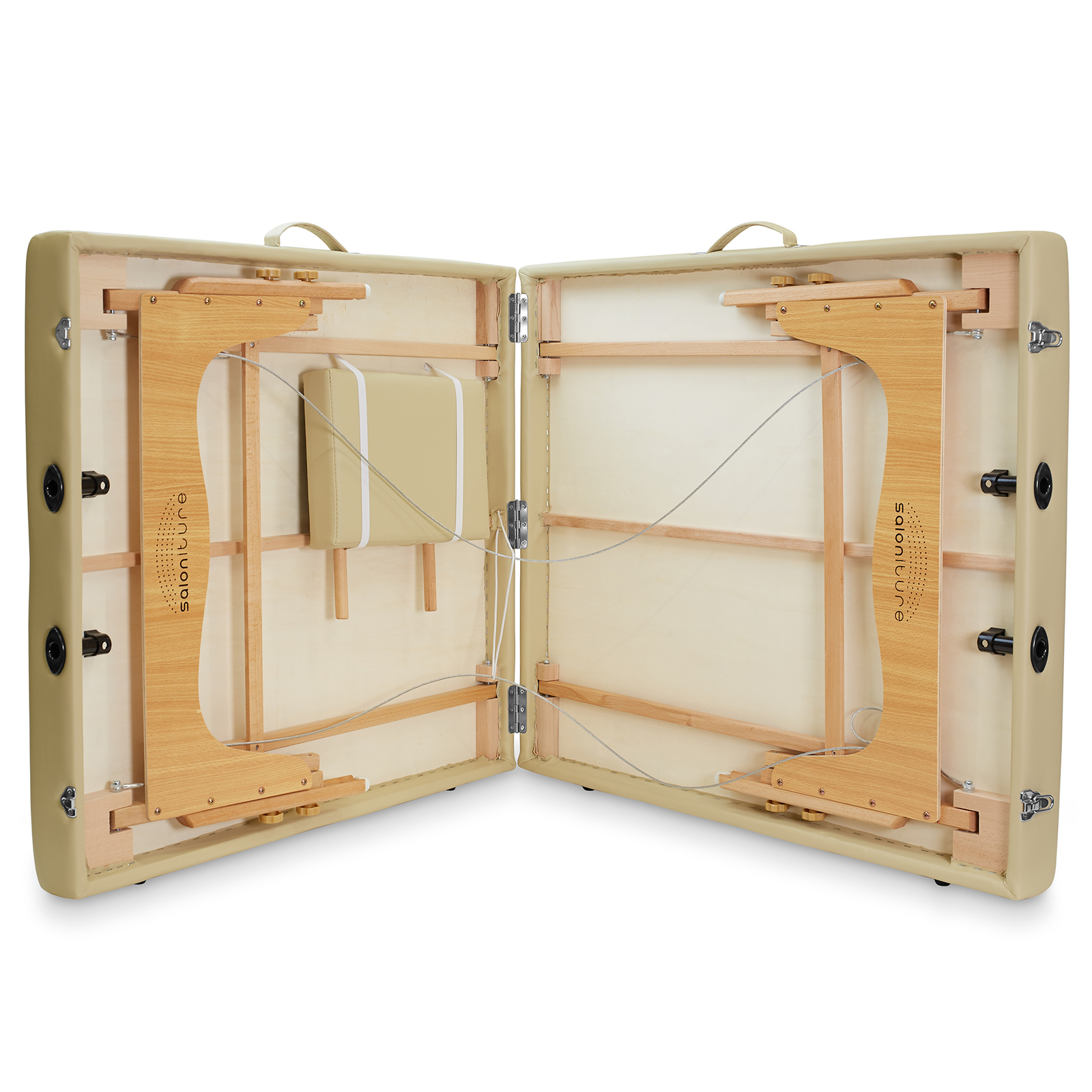 Portable Physical Therapy Massage Table - Stretching Treatment - Cream