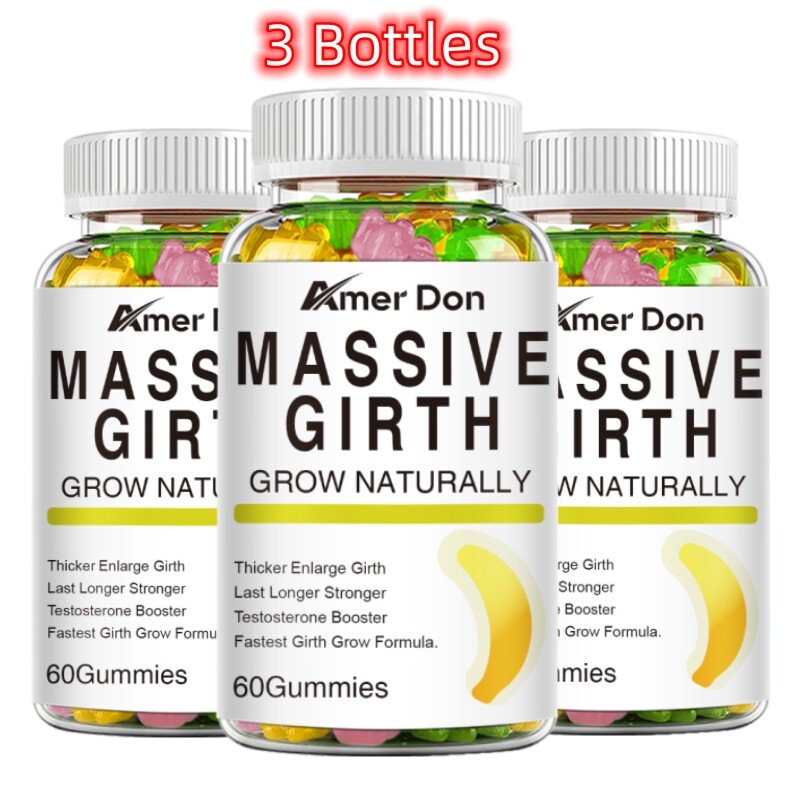 XXXL Plus Size Male ENLARGER Longer Wider Bigger Man Natural Growth 180 Gummies