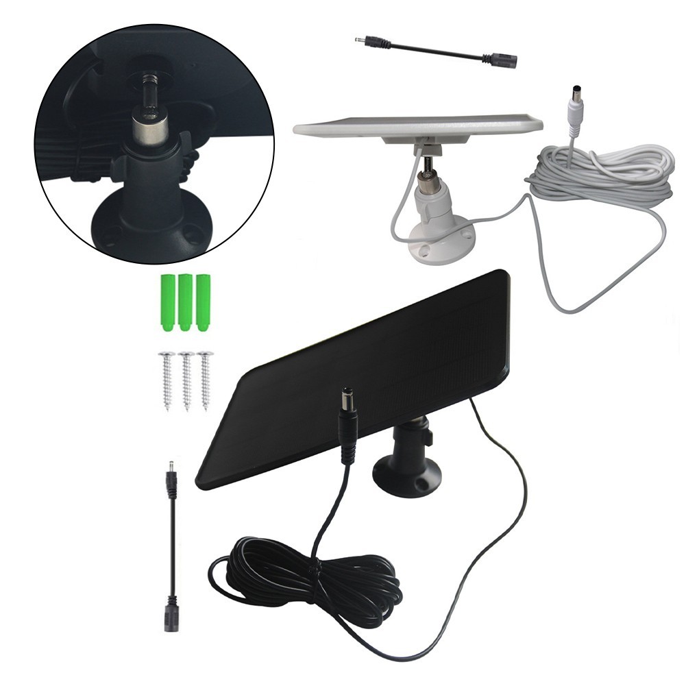 6W Solar Panel with 5m Cable for Security Cameras and For Ring Doorbells