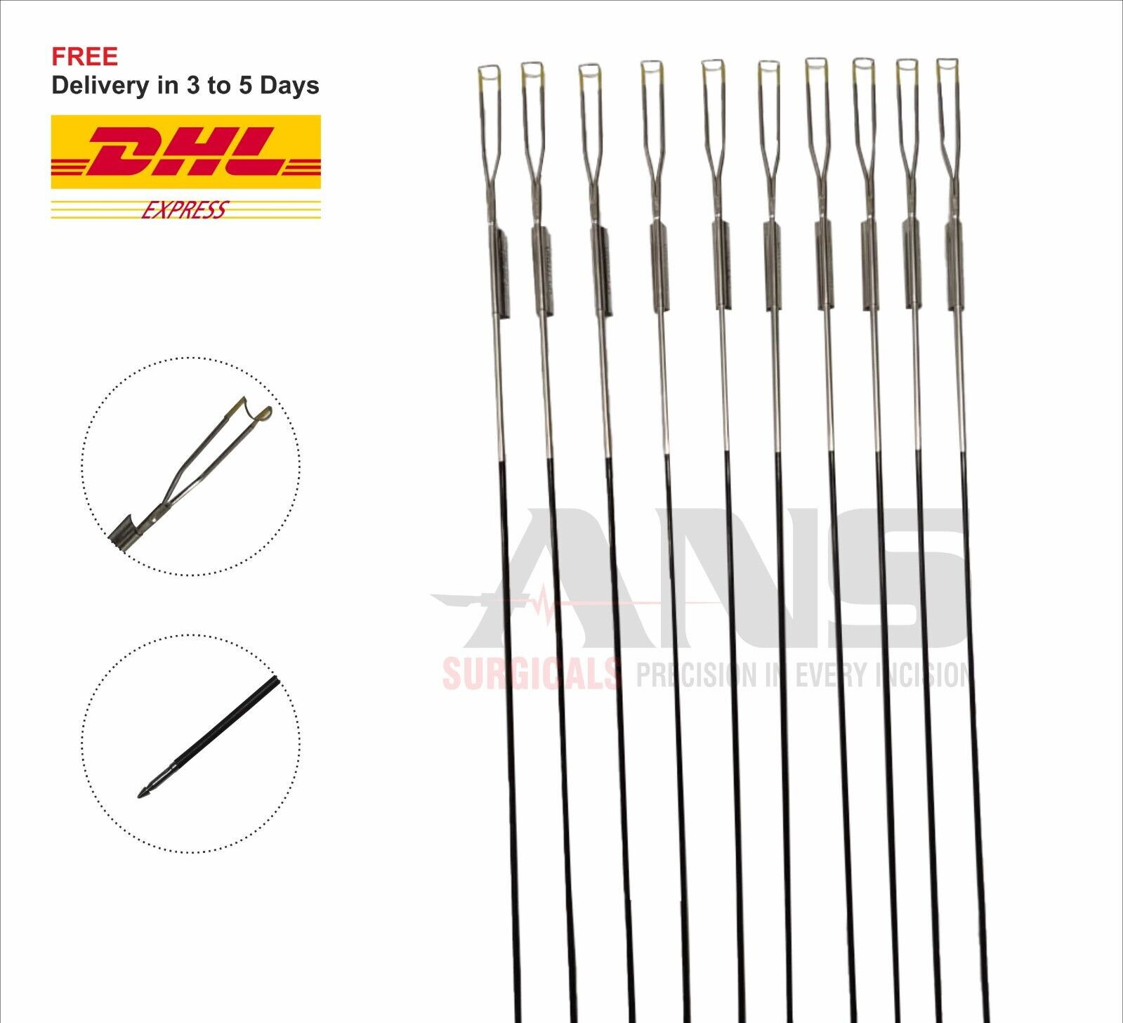 ANS MONOPOLAR  CUTTING LOOP SINGLE STEM 24 Fr PACK OF 5