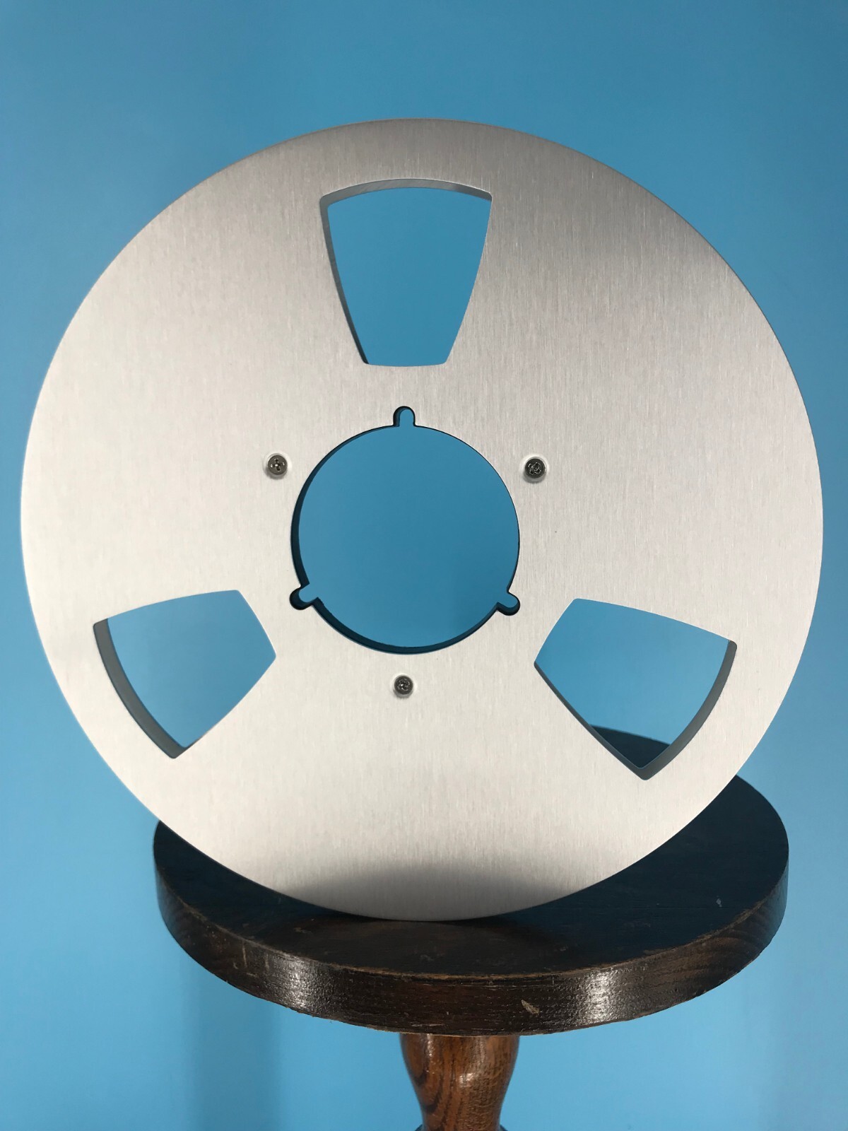 Burlington Recording 1/4" x 10.5" SILVER NAB Metal Reel in Silver Matching Box