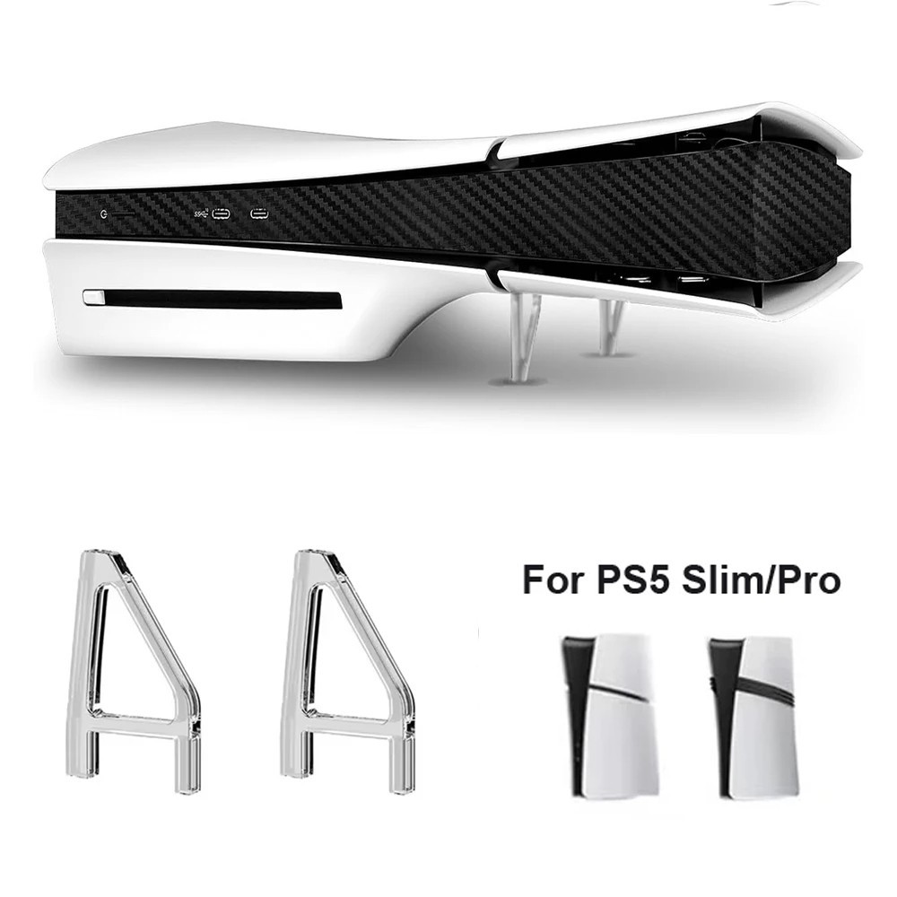 Horizontal Stand for PS5 Slim Pro Clear Acrylic Base Holder Display Stand
