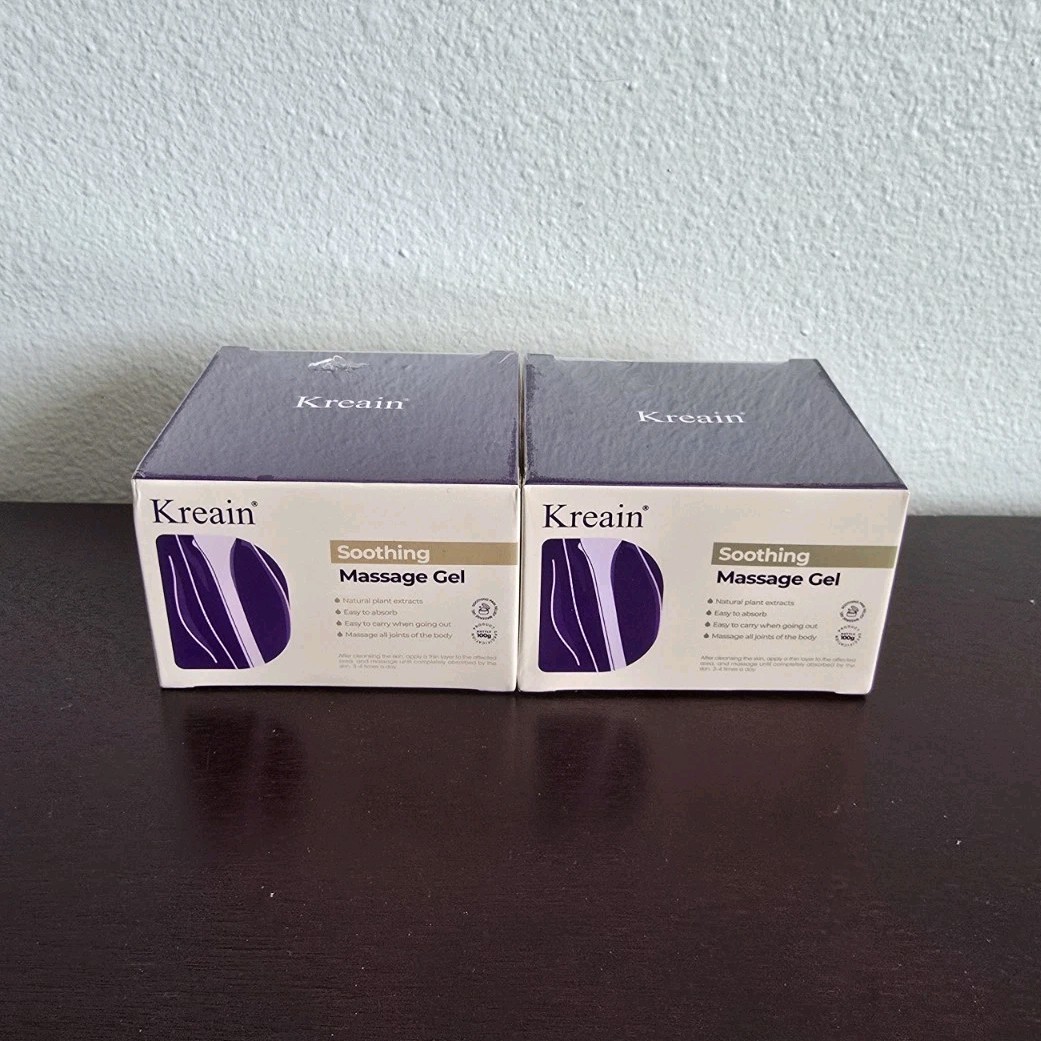 Kreain Natural Plant Extracts Massage Gel 100g 2 Boxes Emu Oil Chondroitin