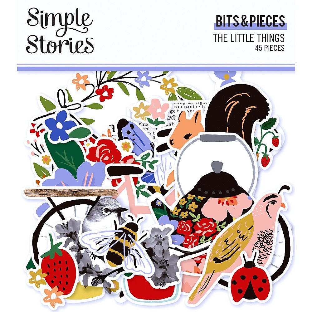 Simple Stories -The Little Things Collection-Ephemera -Bits and Pieces-45 Pieces