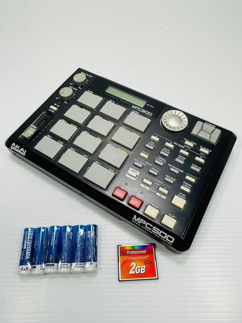 AKAI MPC500 Portable Music Production Sampler Sequencer Tested CF Card Batteries