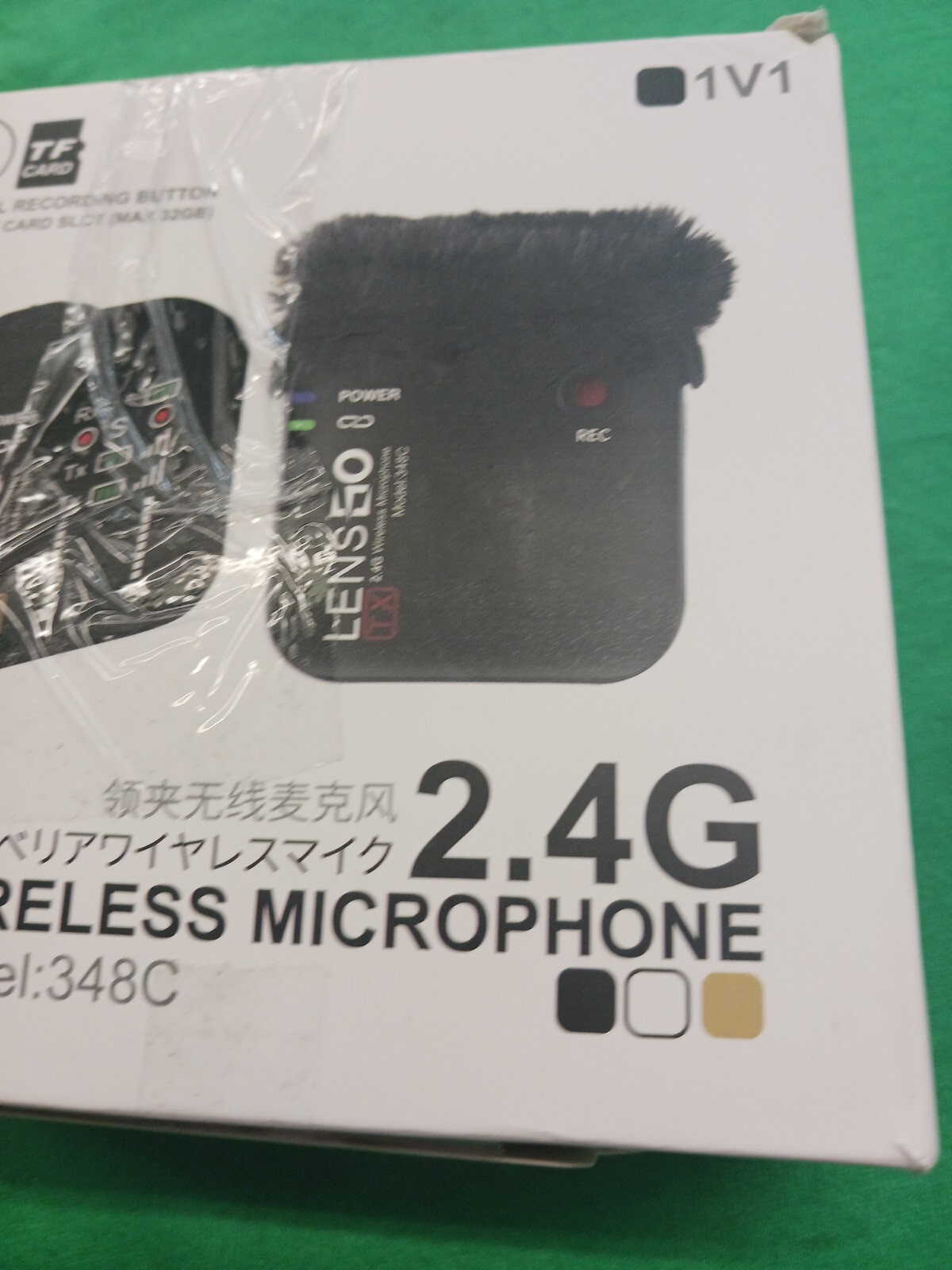 LENSGO 348C 2.4G Wireless lavalier Microphone System Interview Record Microphone