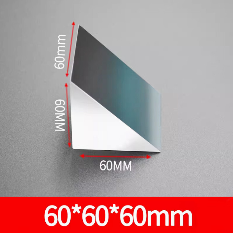 1x Large Optical K9 Glass Isosceles Right Angle Triangular Prism Reflector Prism