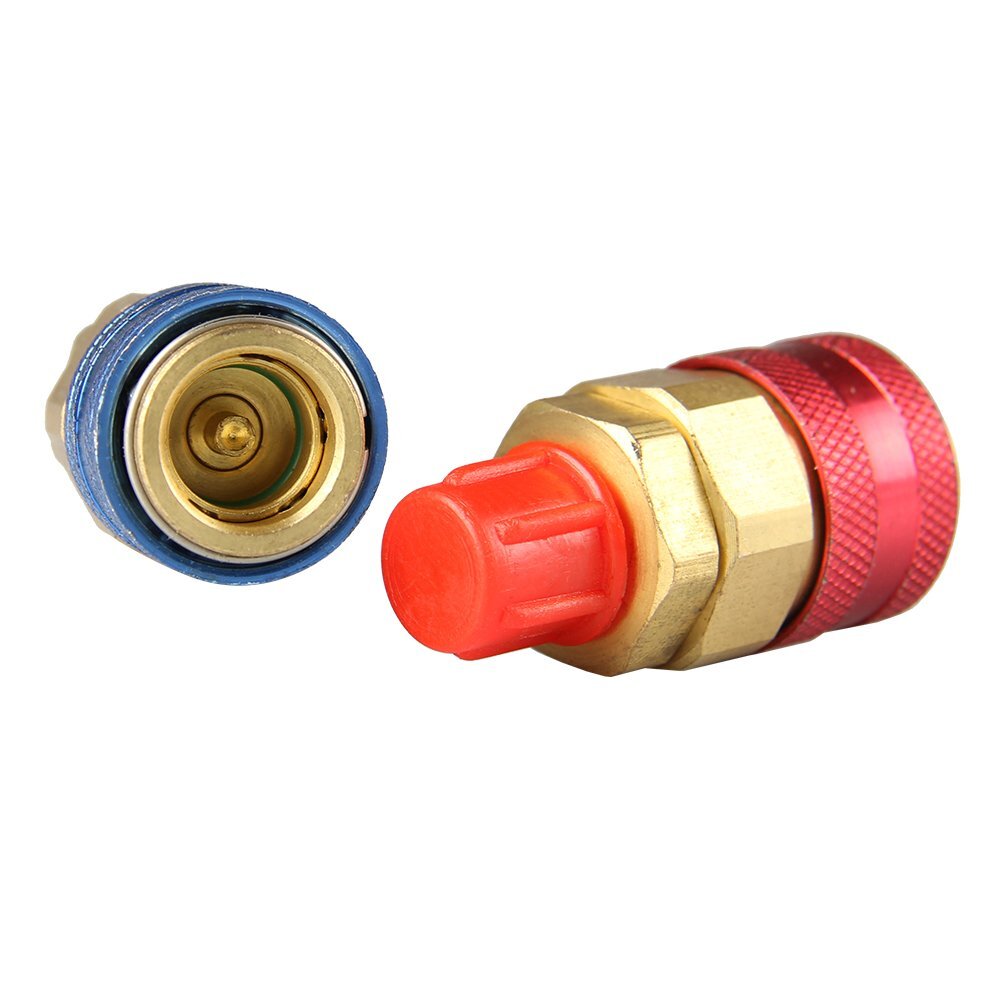 A/C Automotive Air Conditioning Quick Coupler Low High Side Adapter (2pcs)