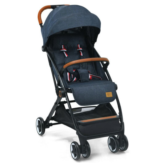 Airplane-Friendly Baby Stroller for Easy and LightweightTravel - Color: Blue