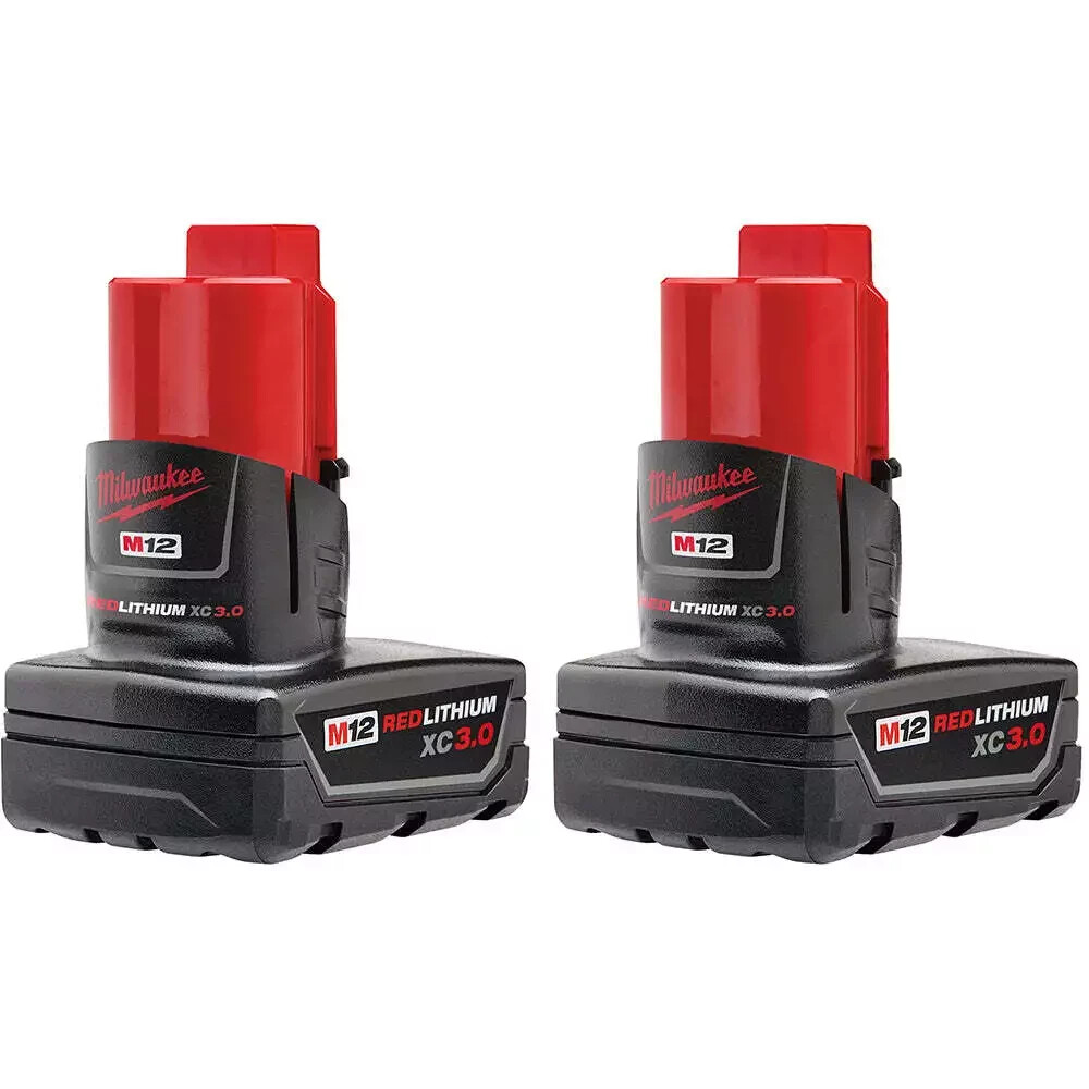 Milwaukee 48-11-2412 M12 12V 3.0Ah REDLITHIUM XC  Battery -2pk(Authorized Dealer
