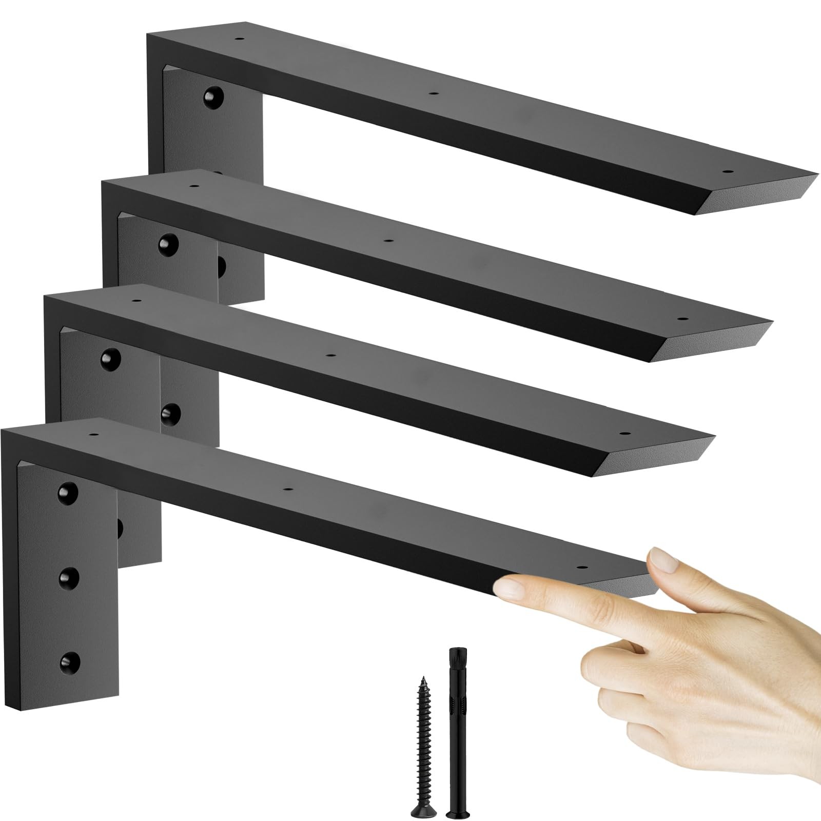 Countertop Support Bracket 16 inch 4 Pack Heavy Duty Thick Premium Granite Shelf