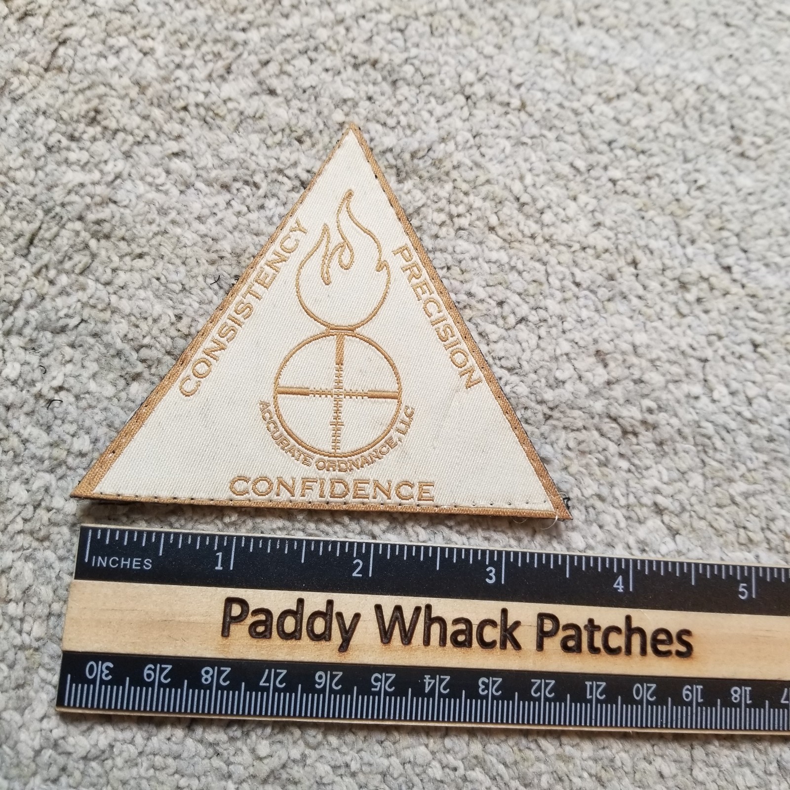 Accurate Ordnance Patch Hook & Loop Back Military Morale Tactical
