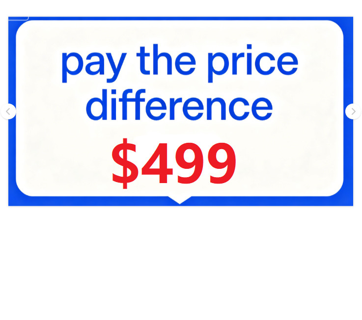 499$ Price Difference Charge, balance the order For different shipping fee