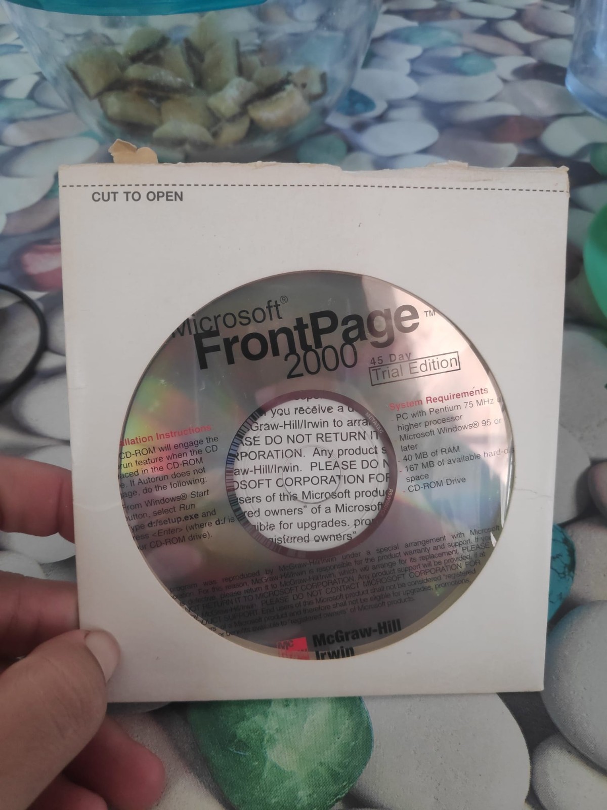 Microsoft front page 2000 45-day trial edition original CD