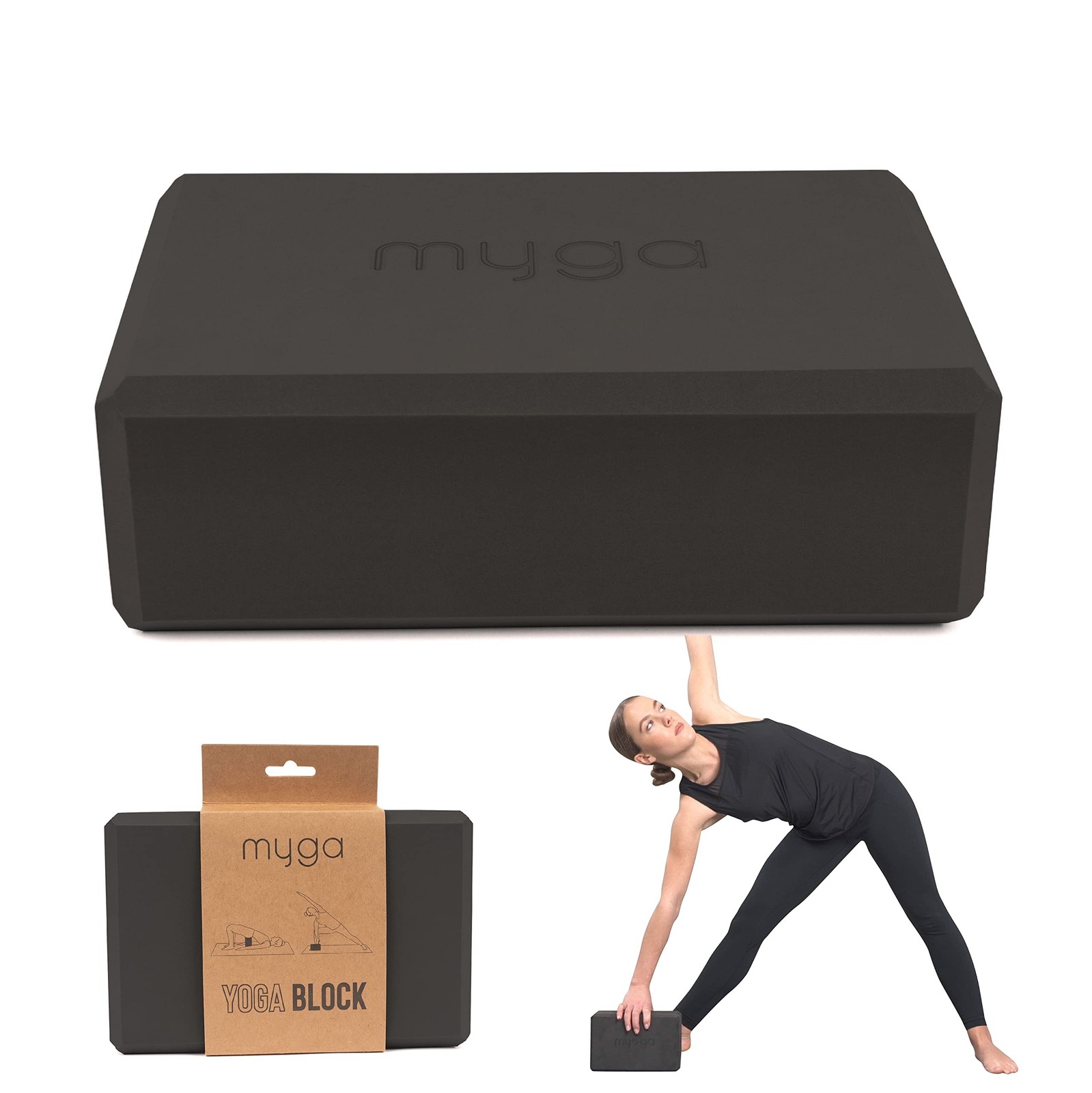 MYGA Yoga Block,Lightweight EVA Foam Yoga Brick,High Density Non-Slip Block f...