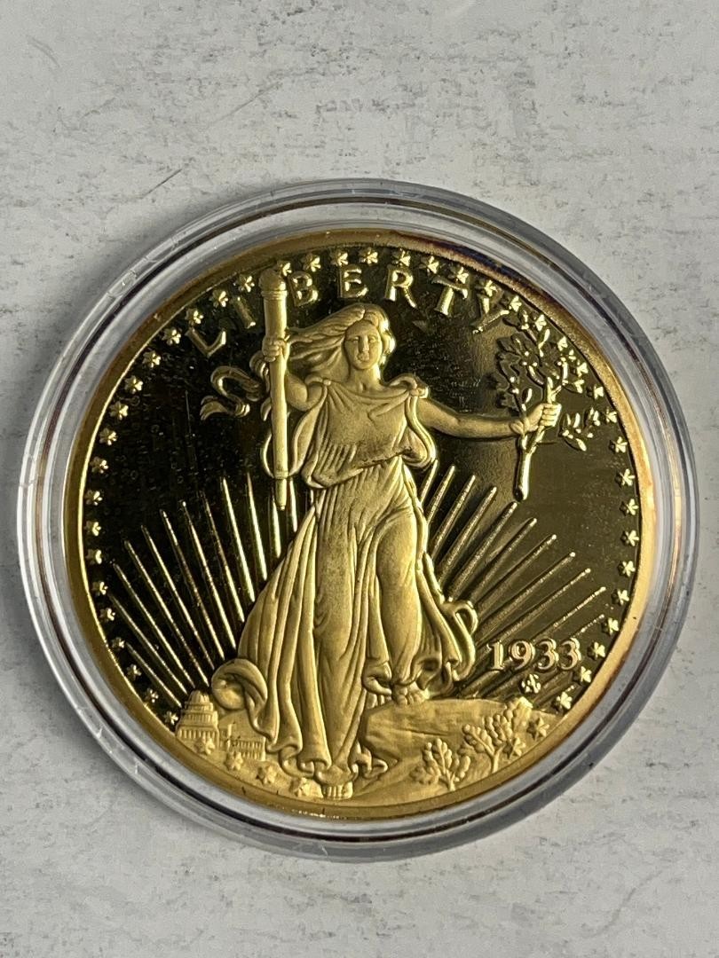 1933 St Gaudens $20 Gold Double Eagle National Collector's Mint Coin 24k #0S0707