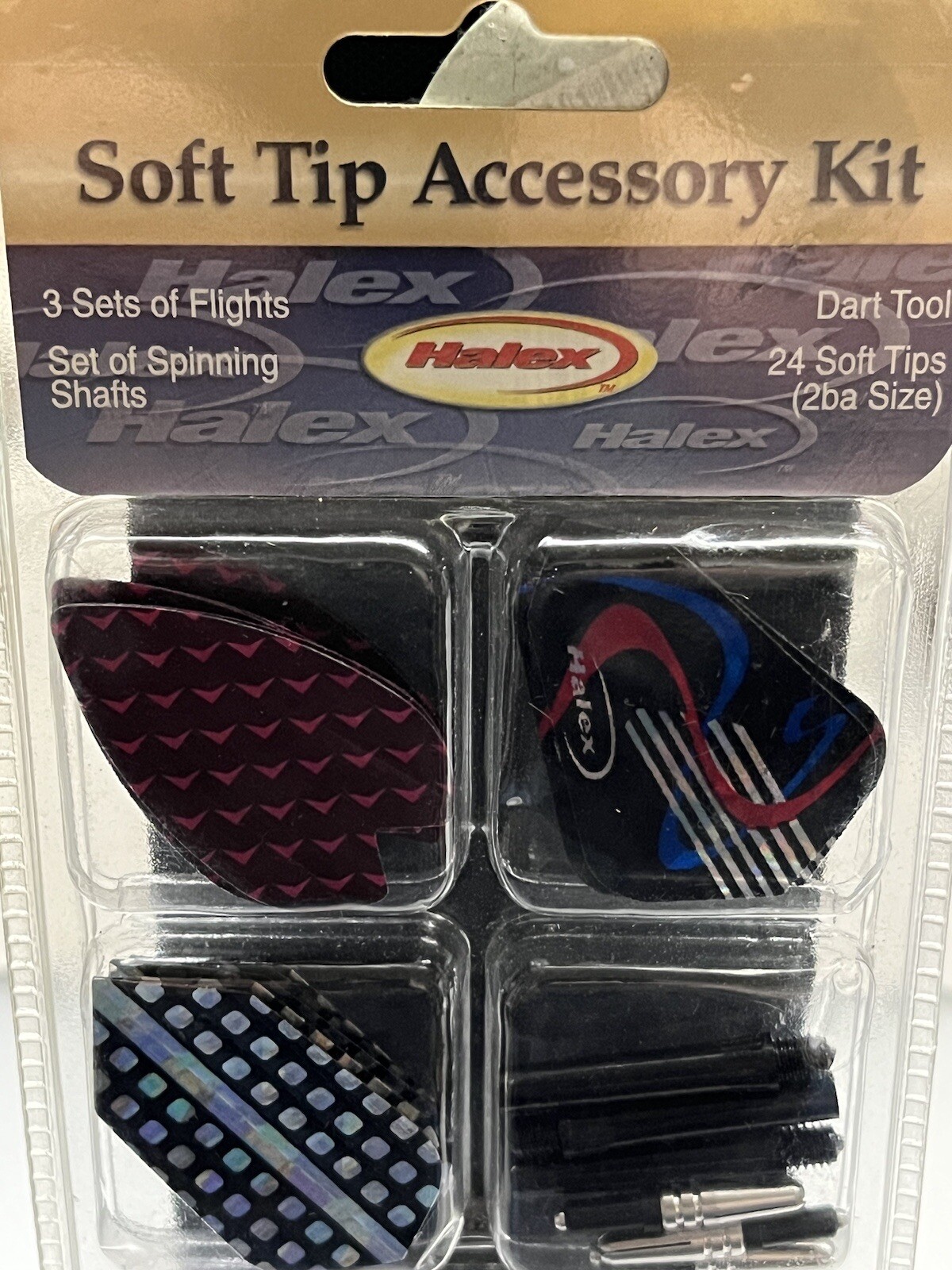 Halex Soft Tip Darts Accessory Kit Flights Dart Tool Tips Shafts Multiple Color