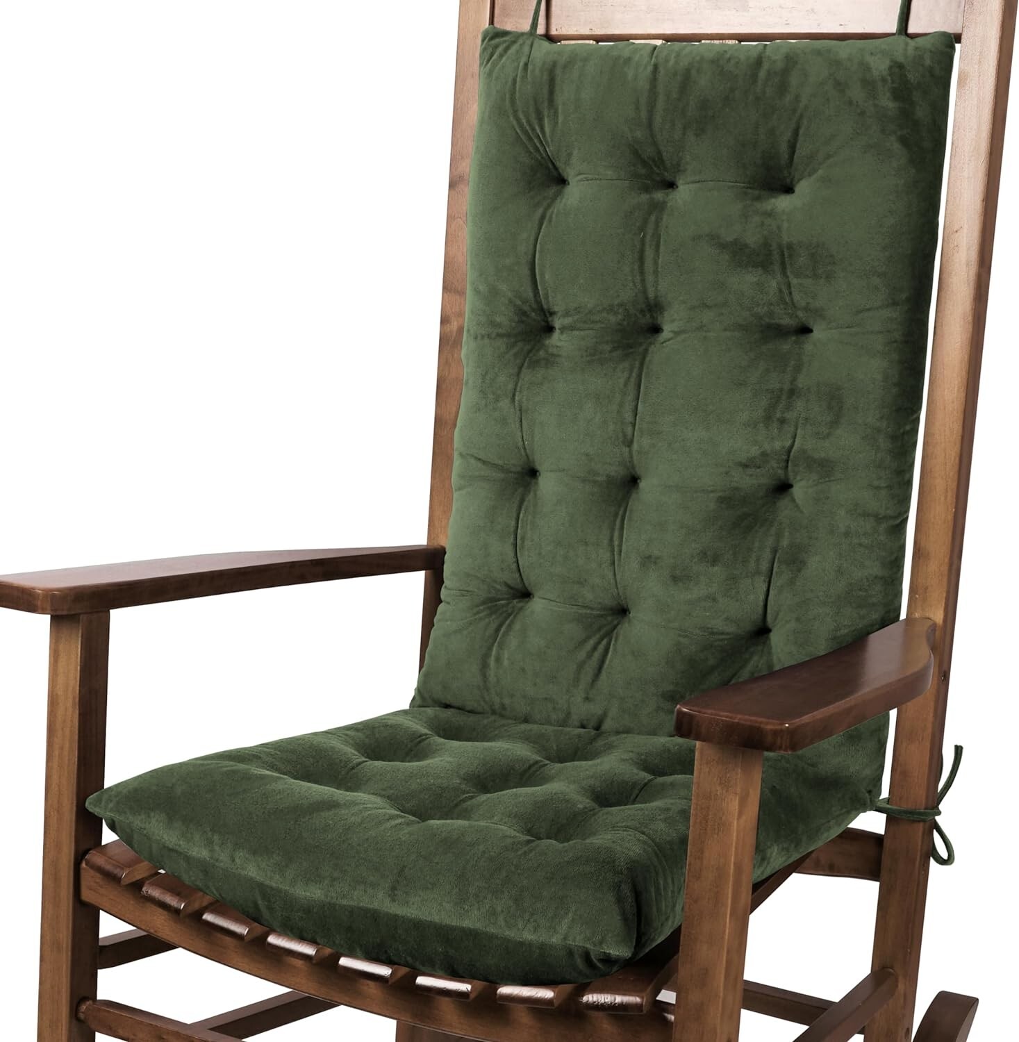 FlyGulls Rocking Chair Cushions Indoor Velvet Chair Pads High Back and Seat New