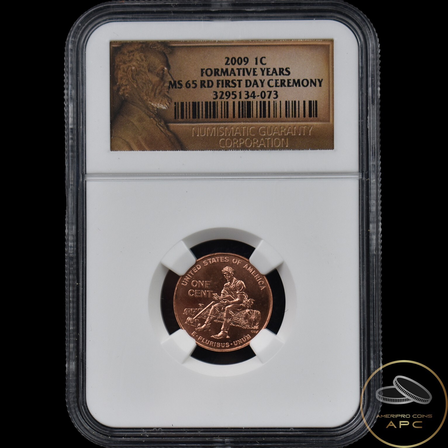 2009 Lincoln Cent Formative Years NGC MS 65 RD First Day Ceremony