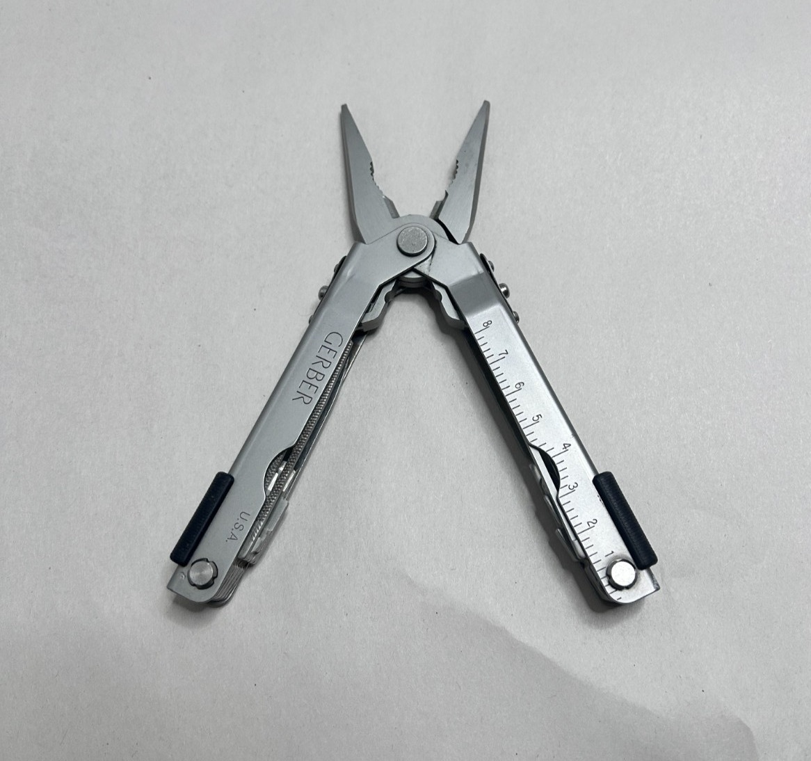 Gerber Multi-Tool Pliers Stainless Steel Ruler Handles 8.87 Oz Silver EDC Gear