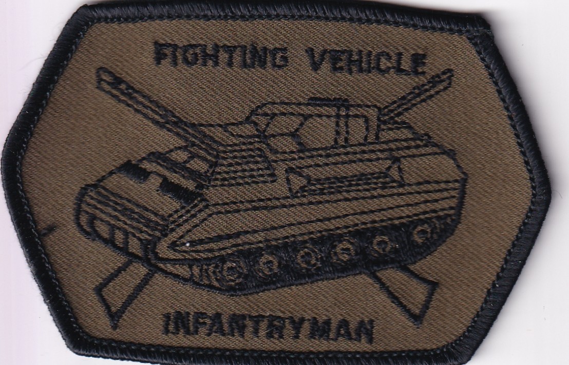 Fighting Vehicle Infantryman patch late Cold War Bradley Fighting Vehicle TCQC