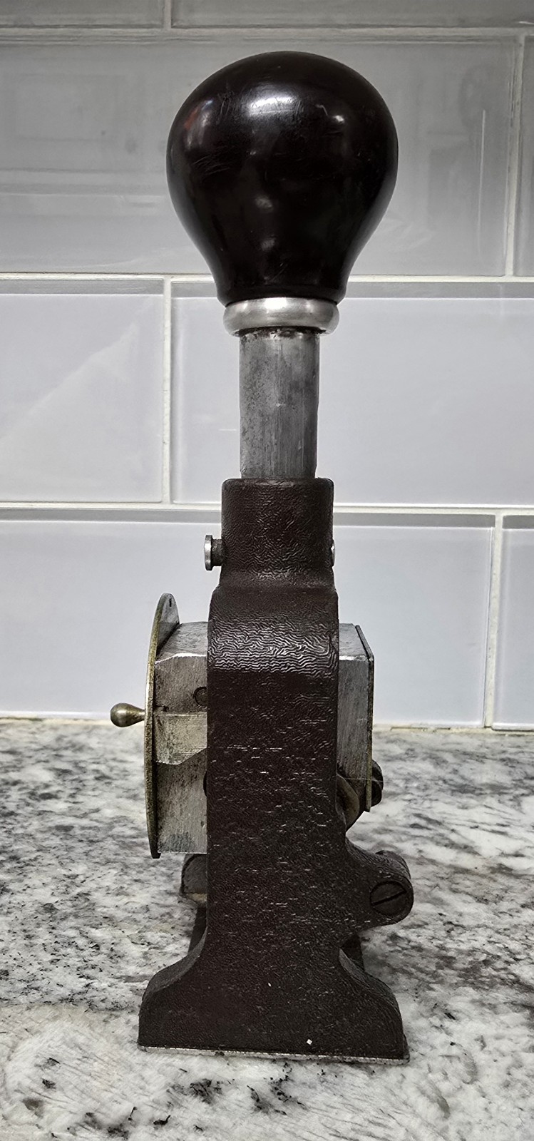 Vtg 1940s Bates Numbering Machine - Multiple 3 Movement, 6 Wheel, Style E Stamp