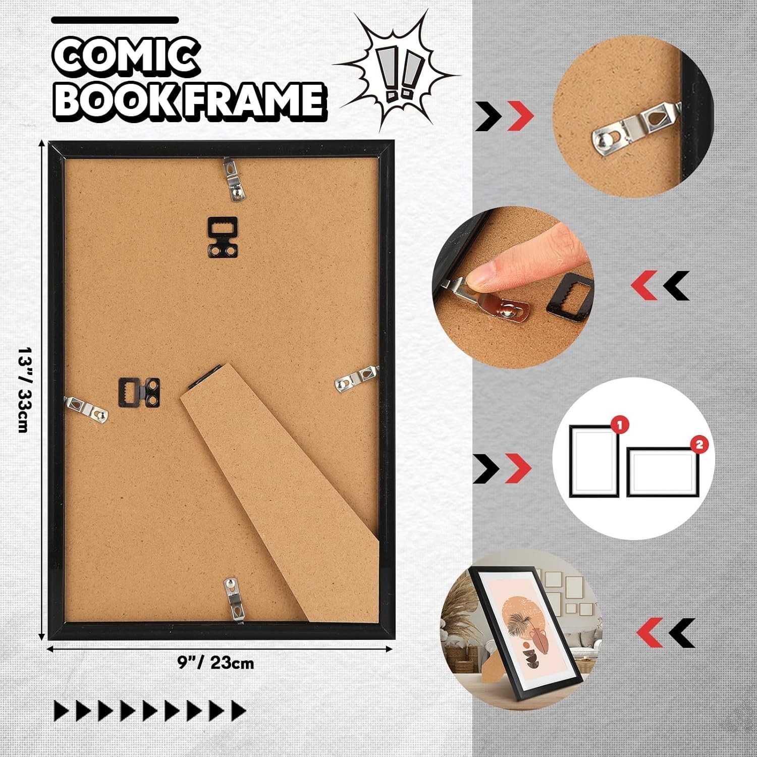 16 Pack Comic Book Frames with UV Protection - Display Current Comics Stylishly