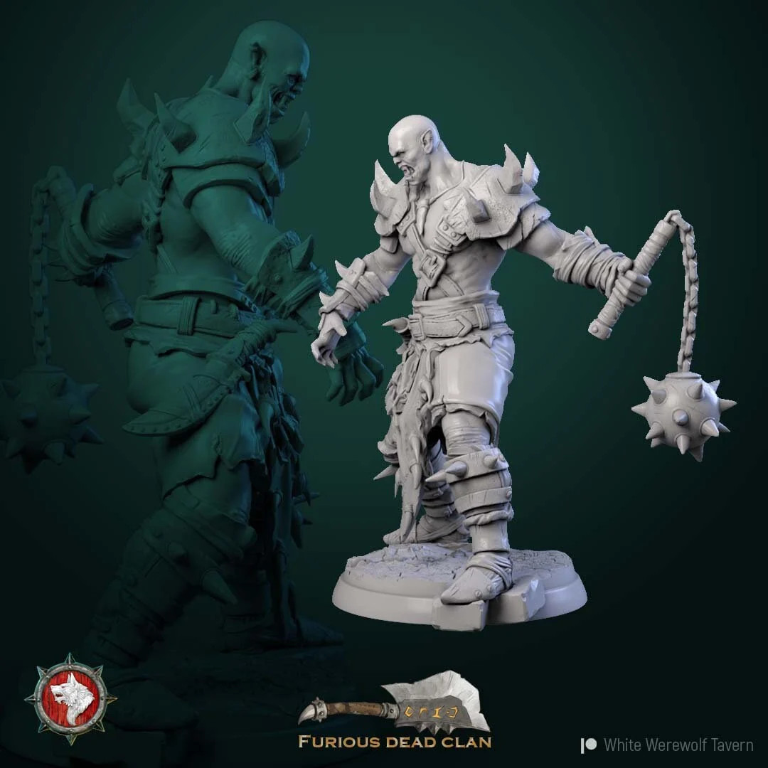 Orc Warrior Warband - Resin Tabletop Miniature