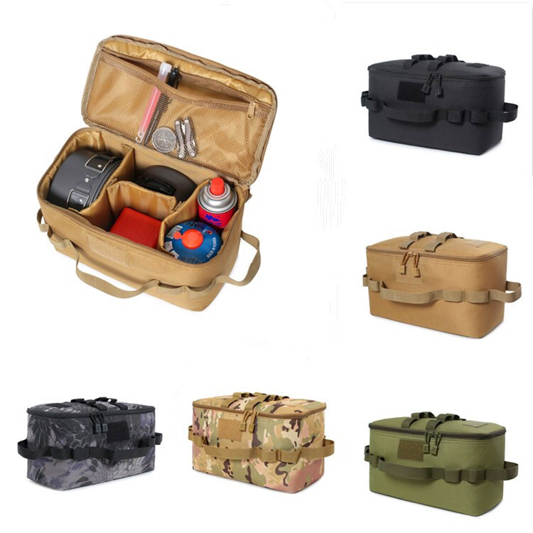 Molle Pouch Camping Storage Bag Canister Picnic Cookware Utensils Kit Organizer