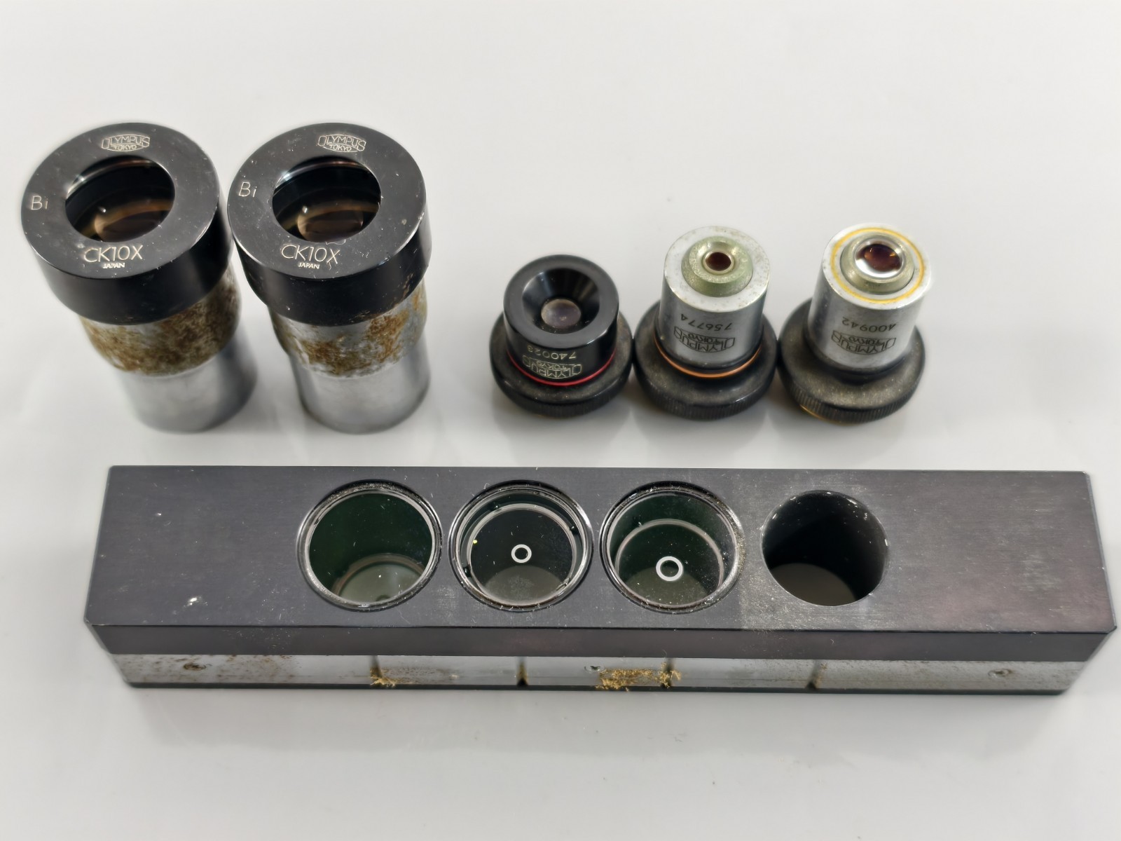 Olympus IMT IM Inverted Phase Contrast Objective Eyepiece Set Microscope