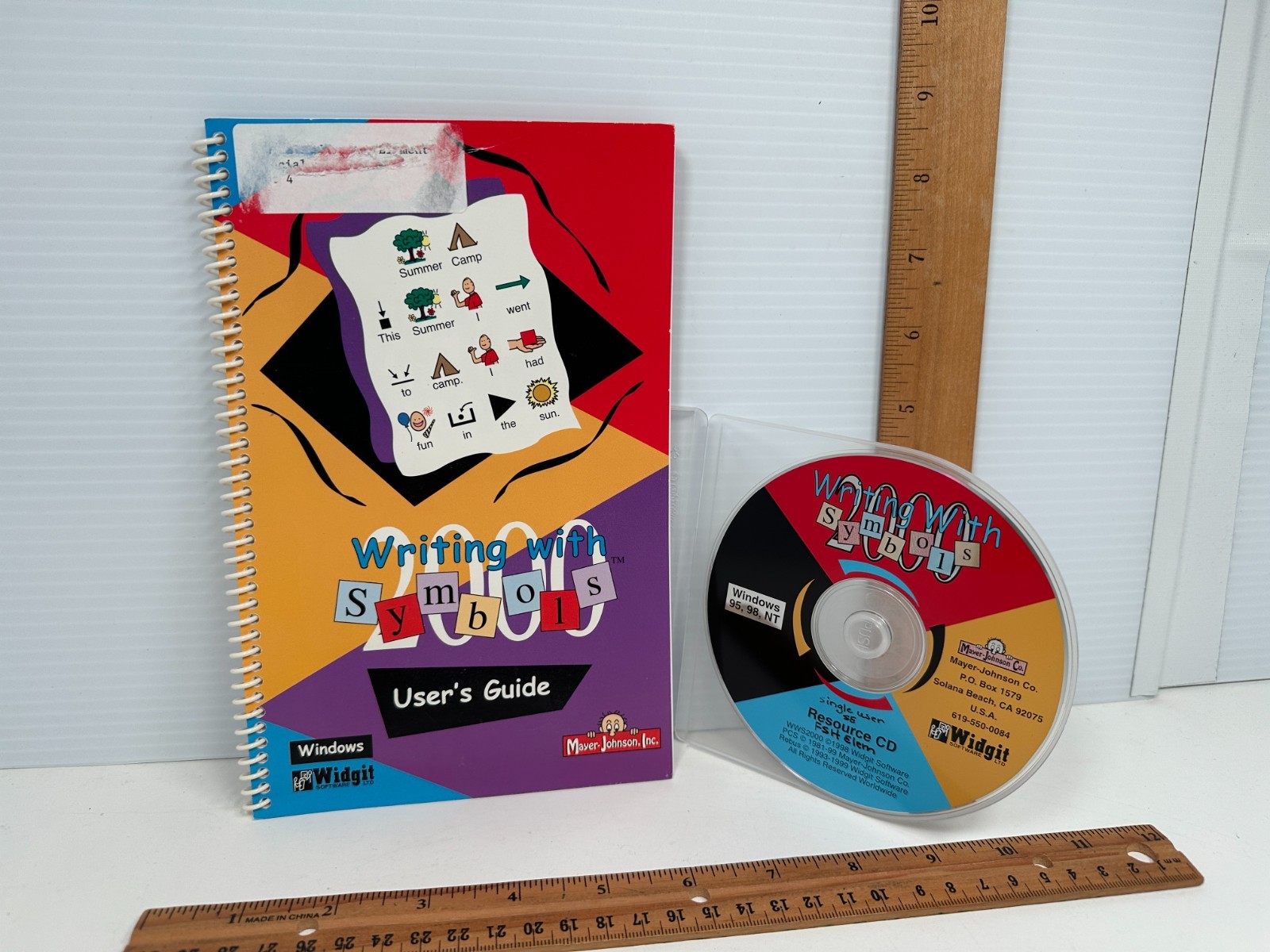Computer Software Widgit Windows PC Disc Mayer Johnson Writing With Symbols CD
