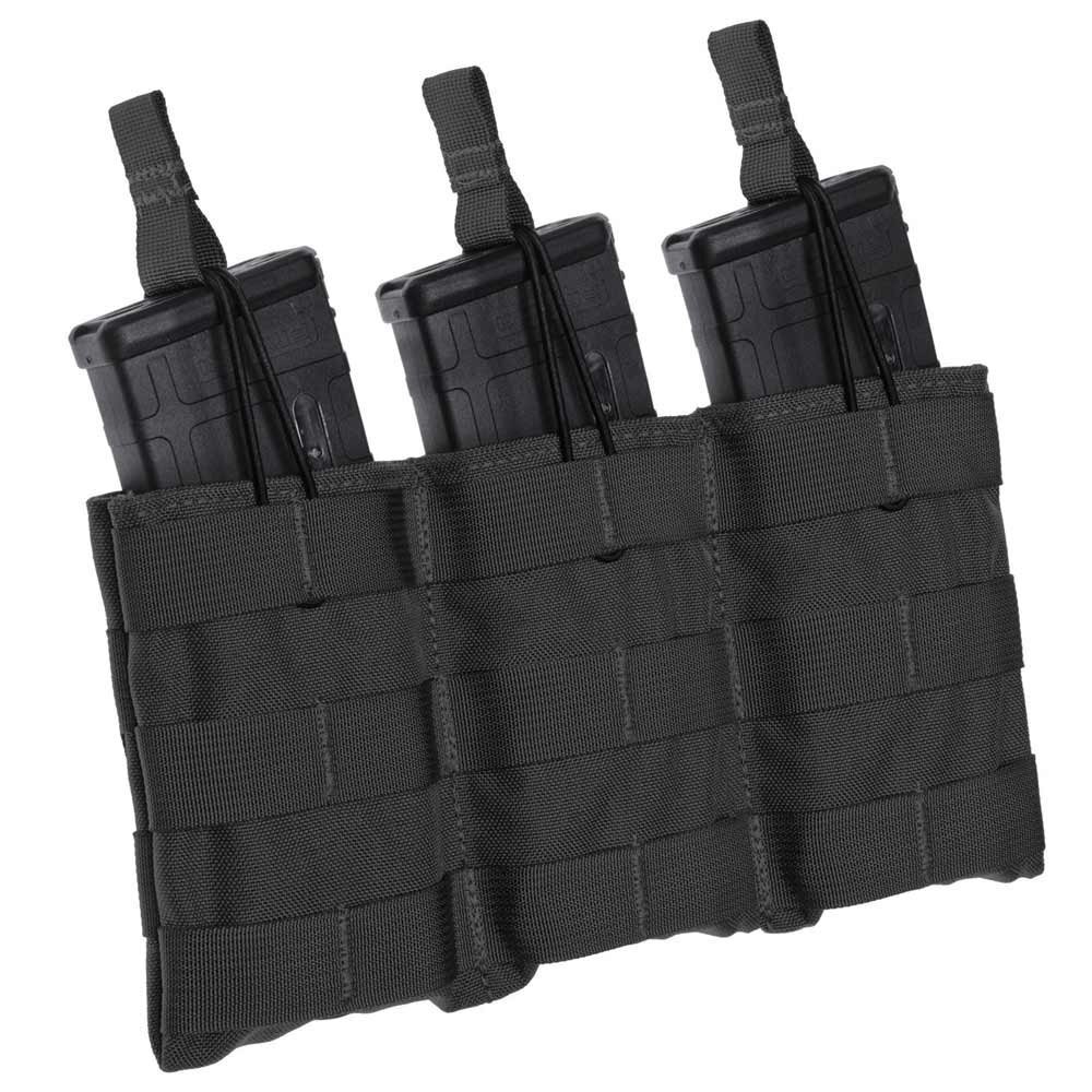 Tac Shield T3508BK Triple Speed Load Rifle Pouch Black, Multi