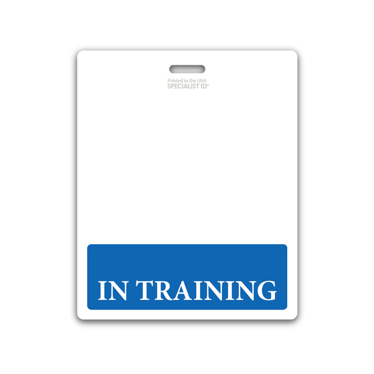 In Training Badge Buddy Oversized Horizontal Extra Long ID Backer for Trainees