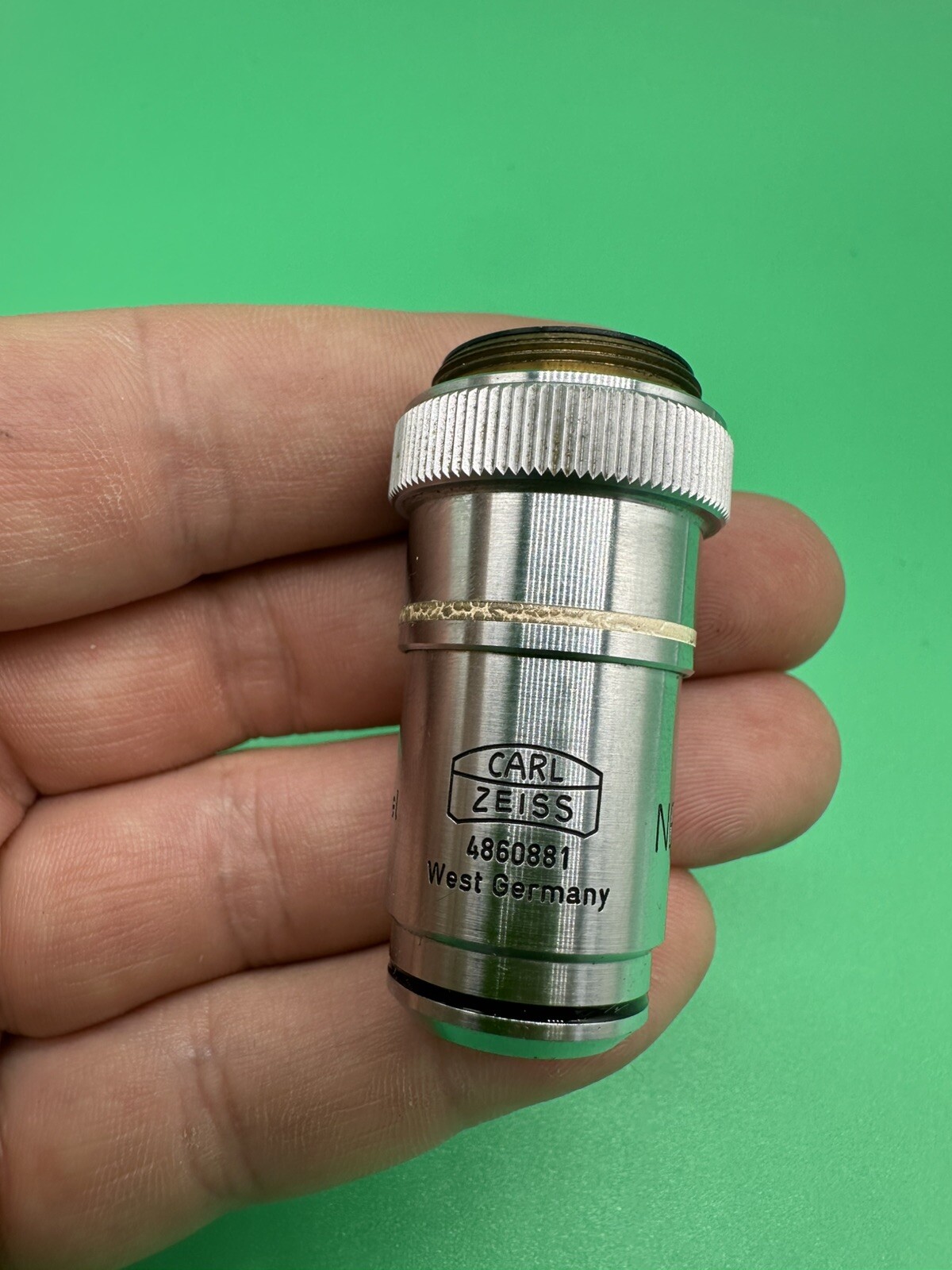 Carl Zeiss Neofluar 100 /0.130 160/Oel Microscope Objective Lens 4860881 Germany