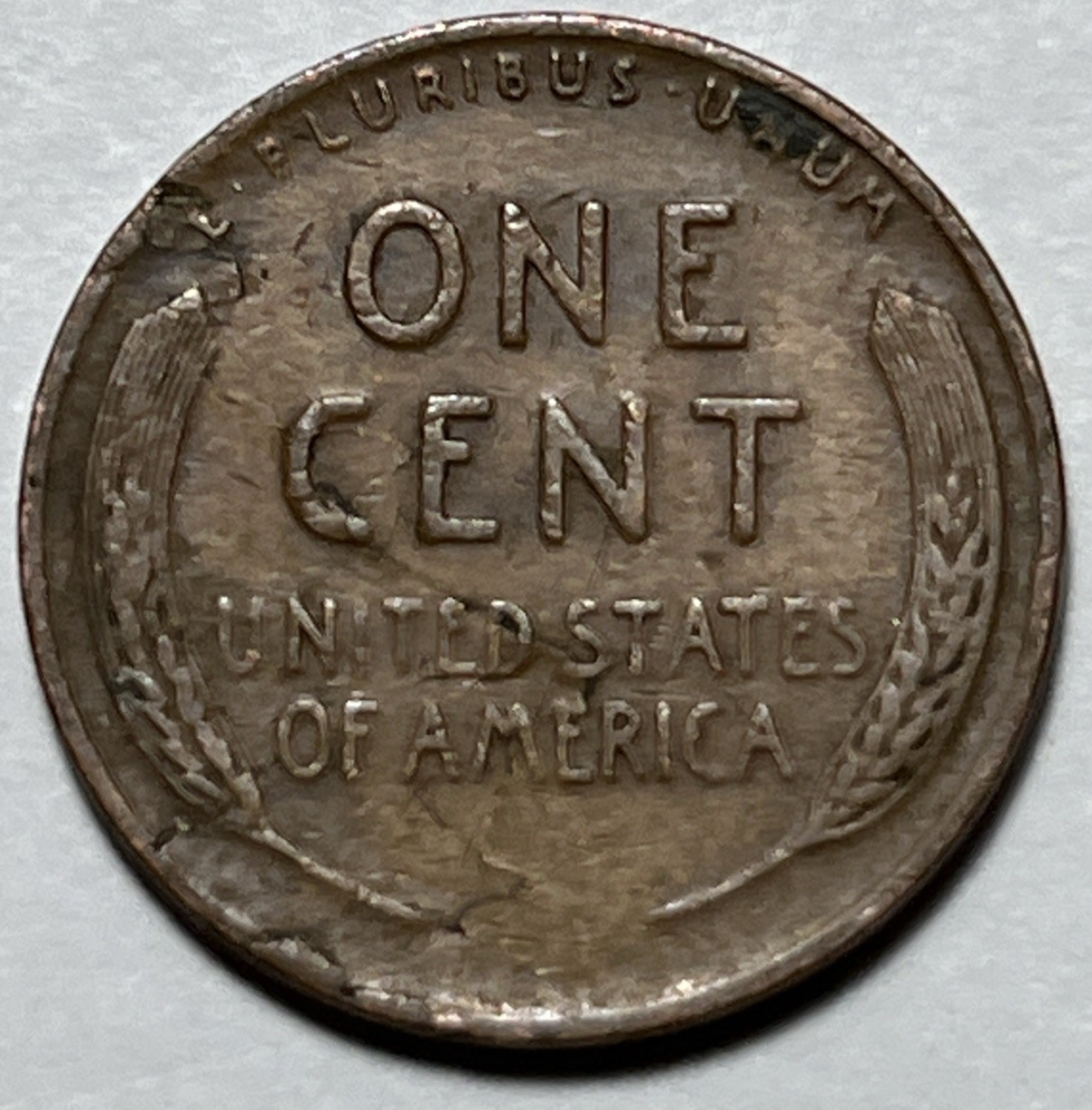 1945 S Wheat Penny Errors Major Strike Through Both Sides