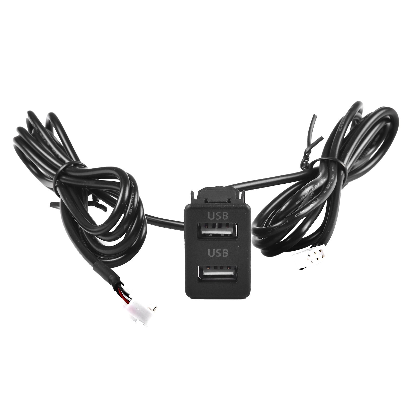 Reliable Performance Car Dual USB Port Panel Interface Extension Cable