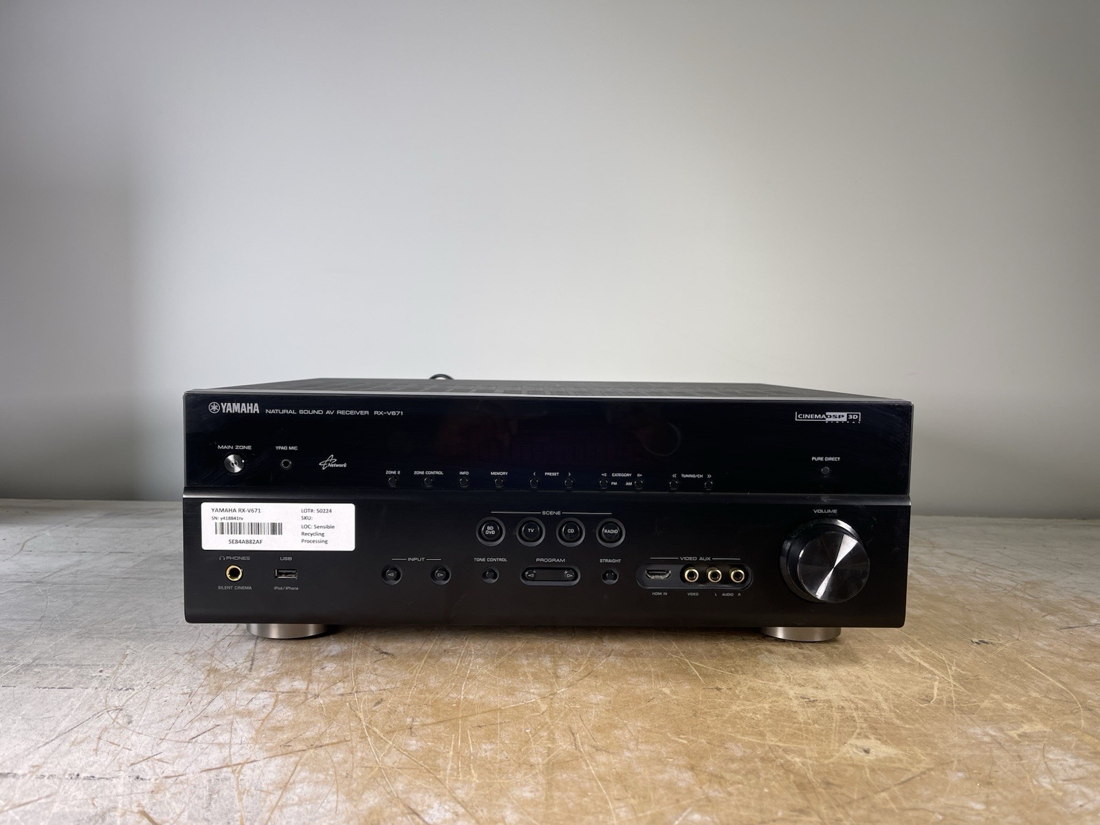 YAMAHA RX-V671 7.1 CHANNEL HOME THEATER STEREO RECEIVER