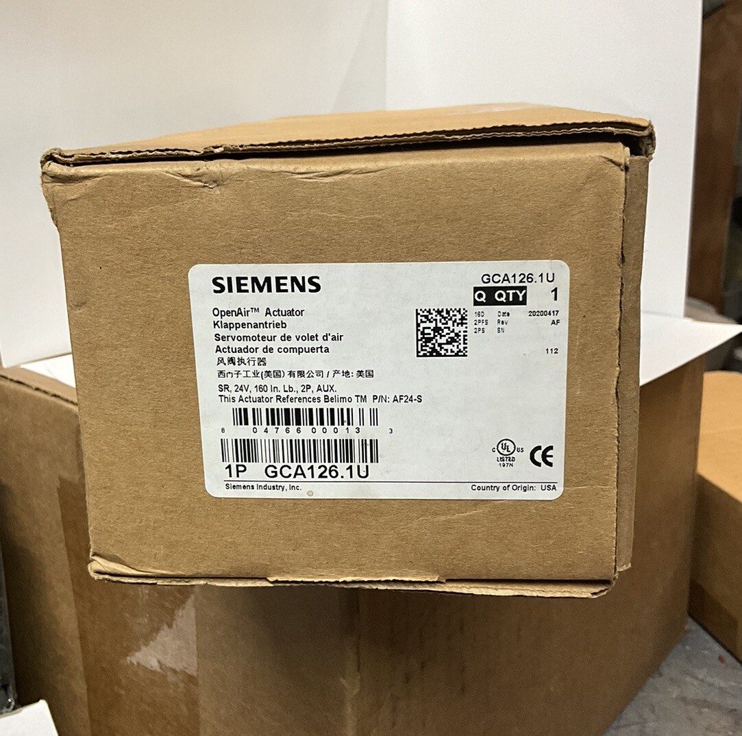 SIEMENS Damper OpenAir Actuator - GCA126.1U - 24v - 2 Position