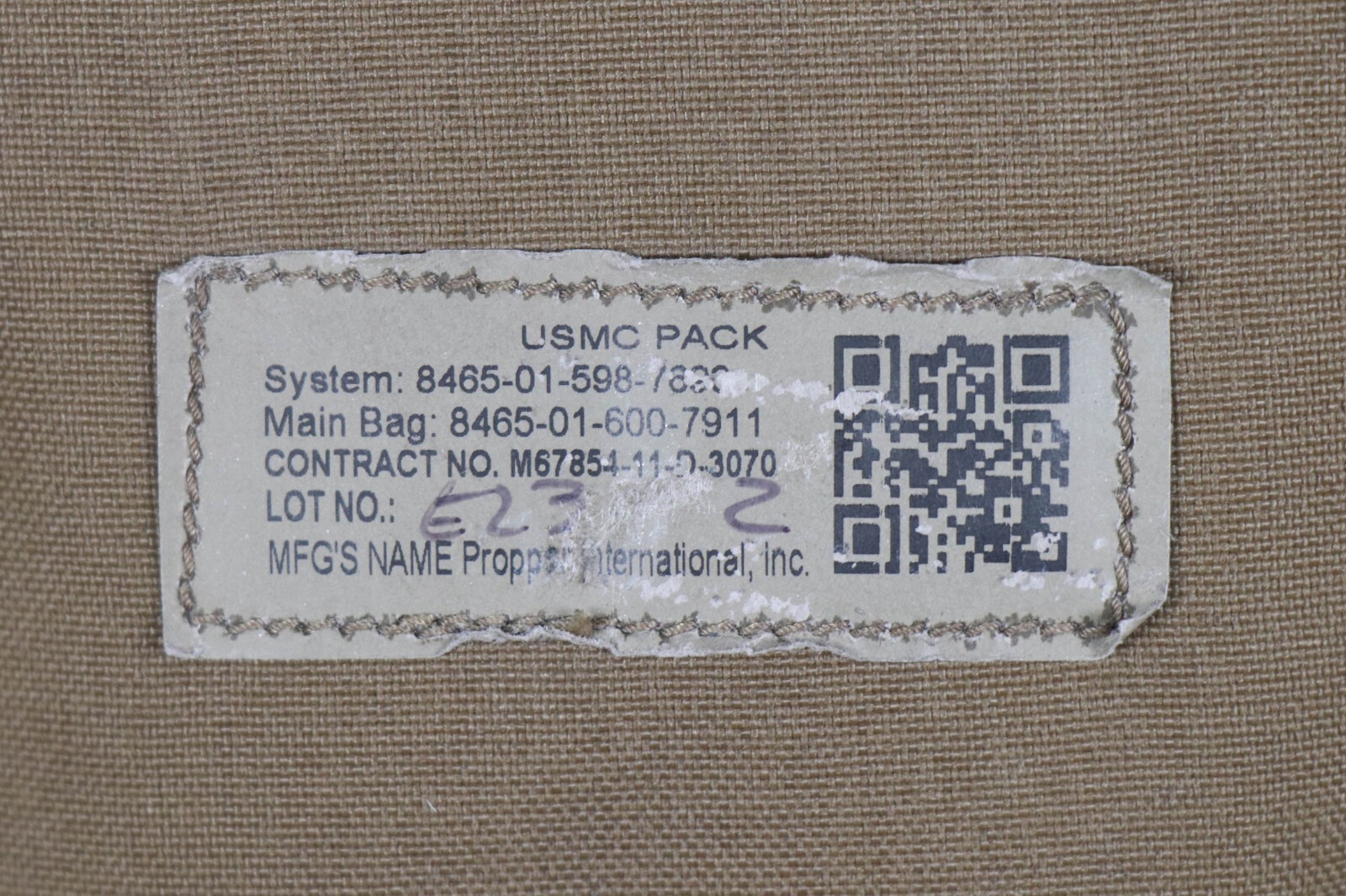 USMC Main Pack FILBE Field Bag Coyote Backpack Large Rucksack Assault