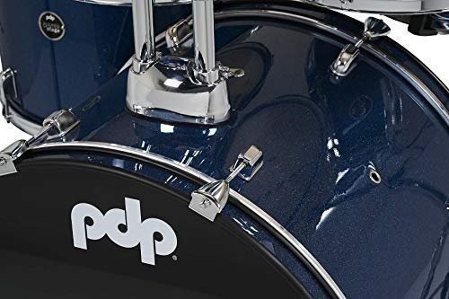 Pacific Drums Center Stage Complete Drumkit, 5 Drum Set, Royal Blue Sparkle,...