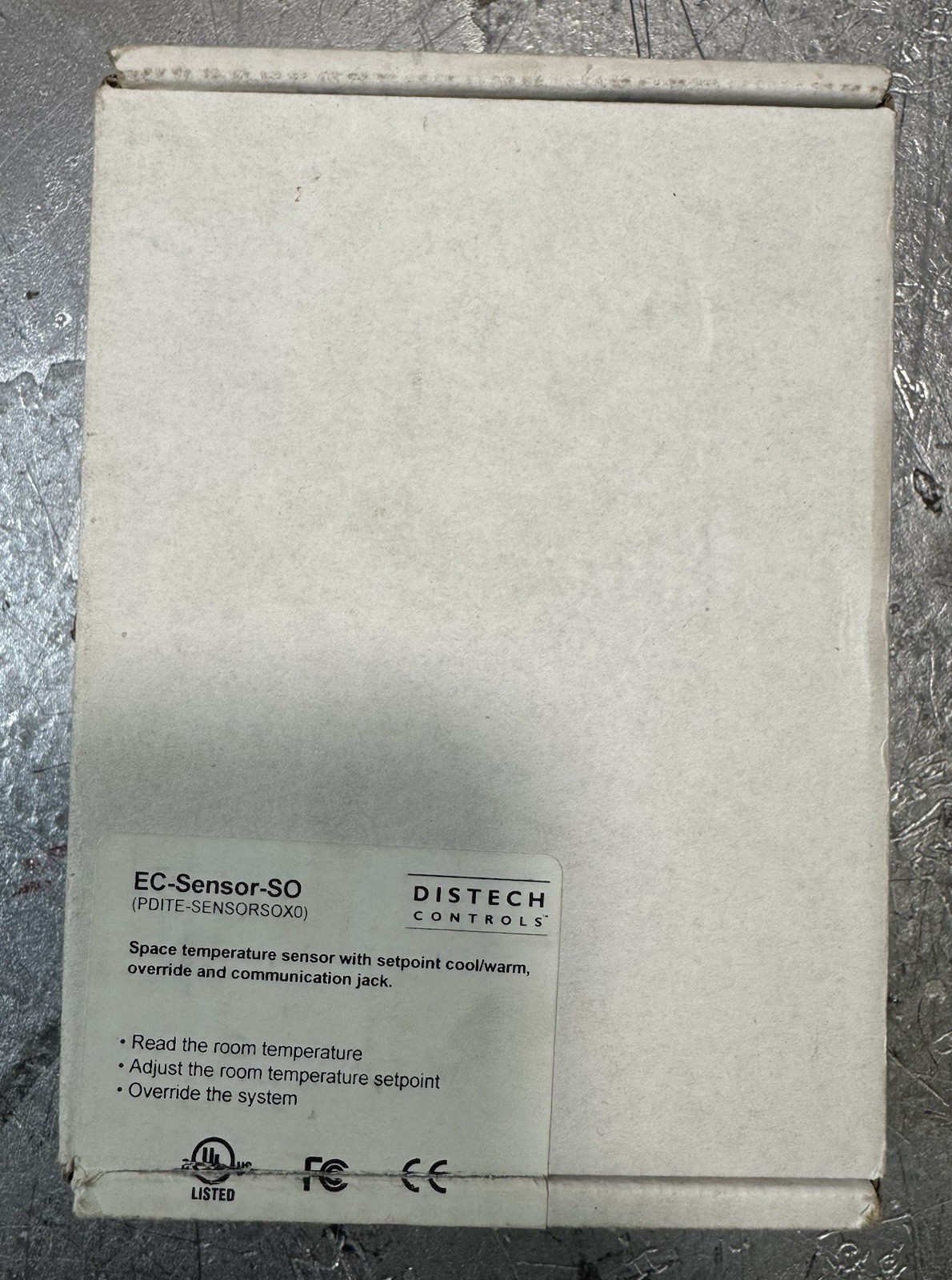 Distech Controls EC-Sensor-SO Space Temp Sensor Setpoint Override Comm Jack