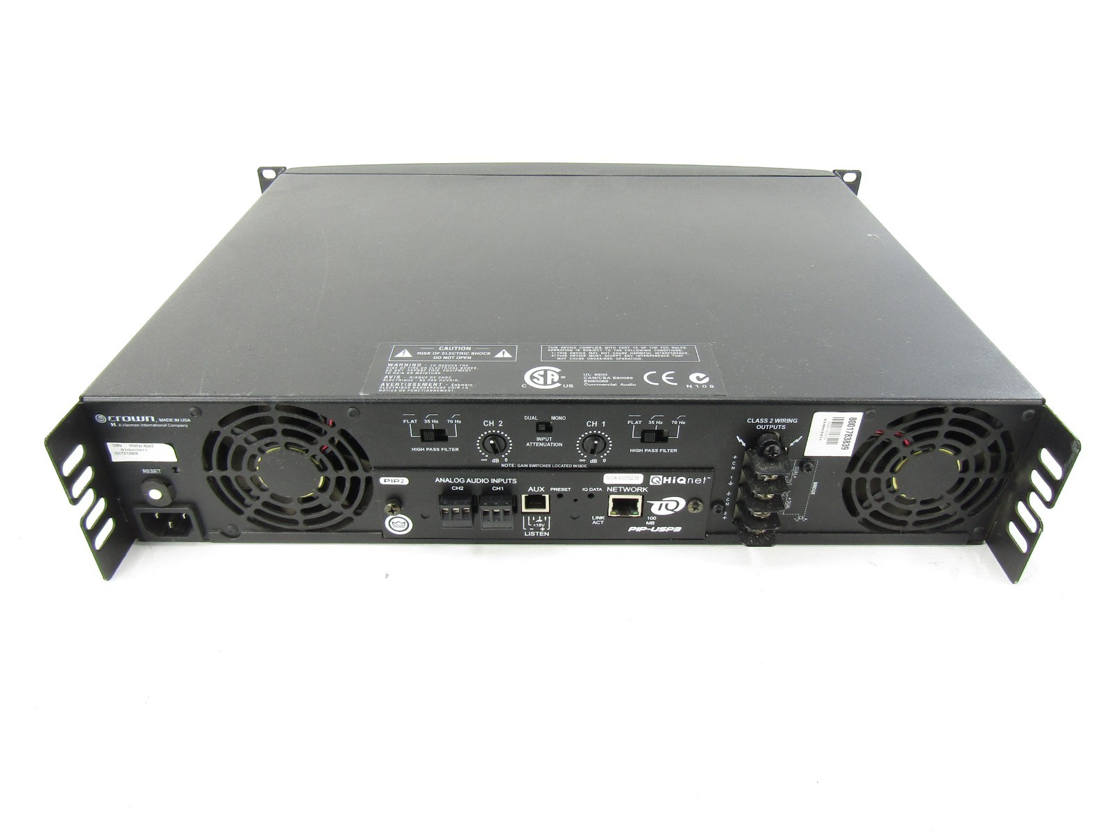Crown CTs 1200 2-Channel 1200 Watt Amplifier w/ PIP-UPS3 Processor Module