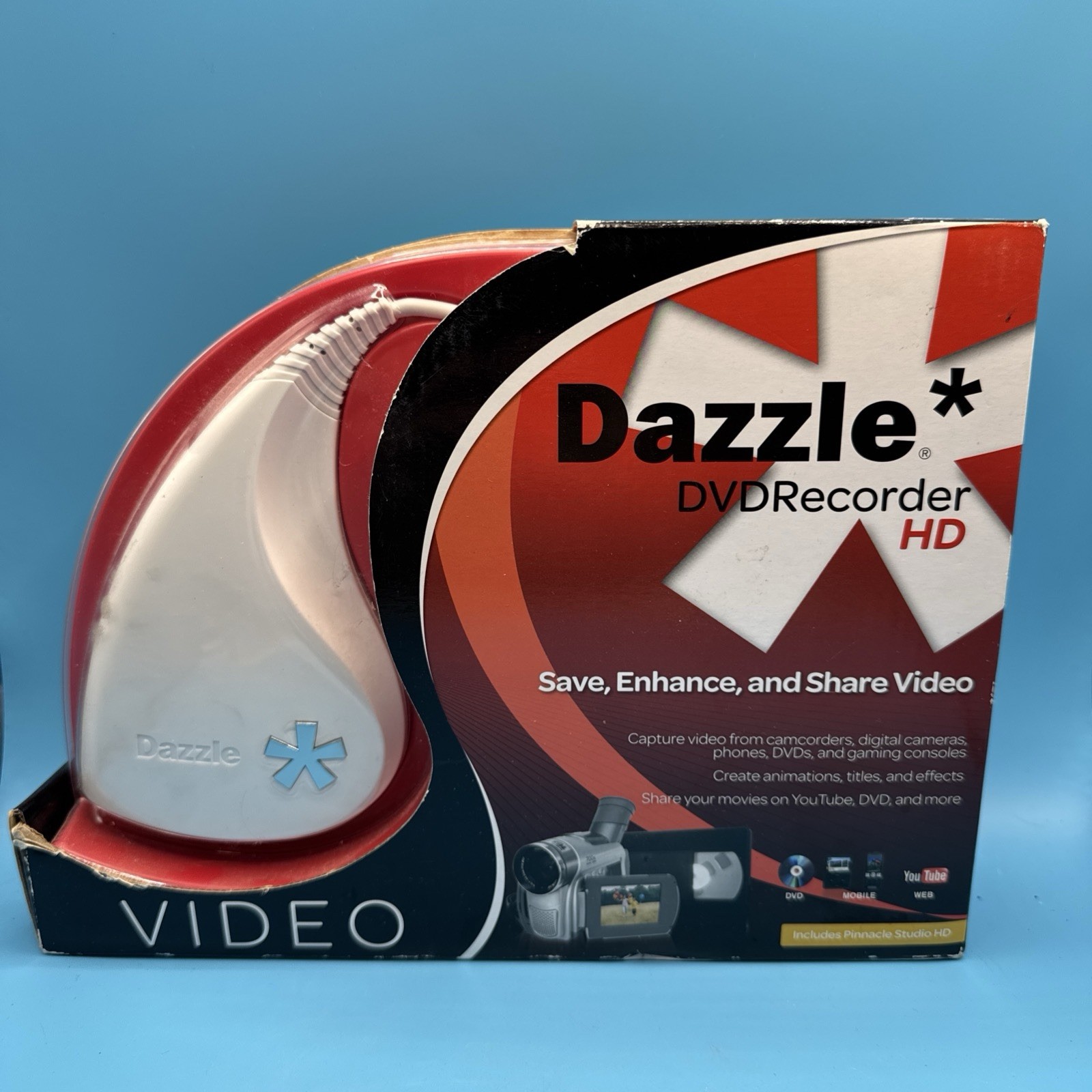 Dazzle DVD Recorder-HD VHS to DVD Converter-Enhance-Share-Save Pinnacle Studio