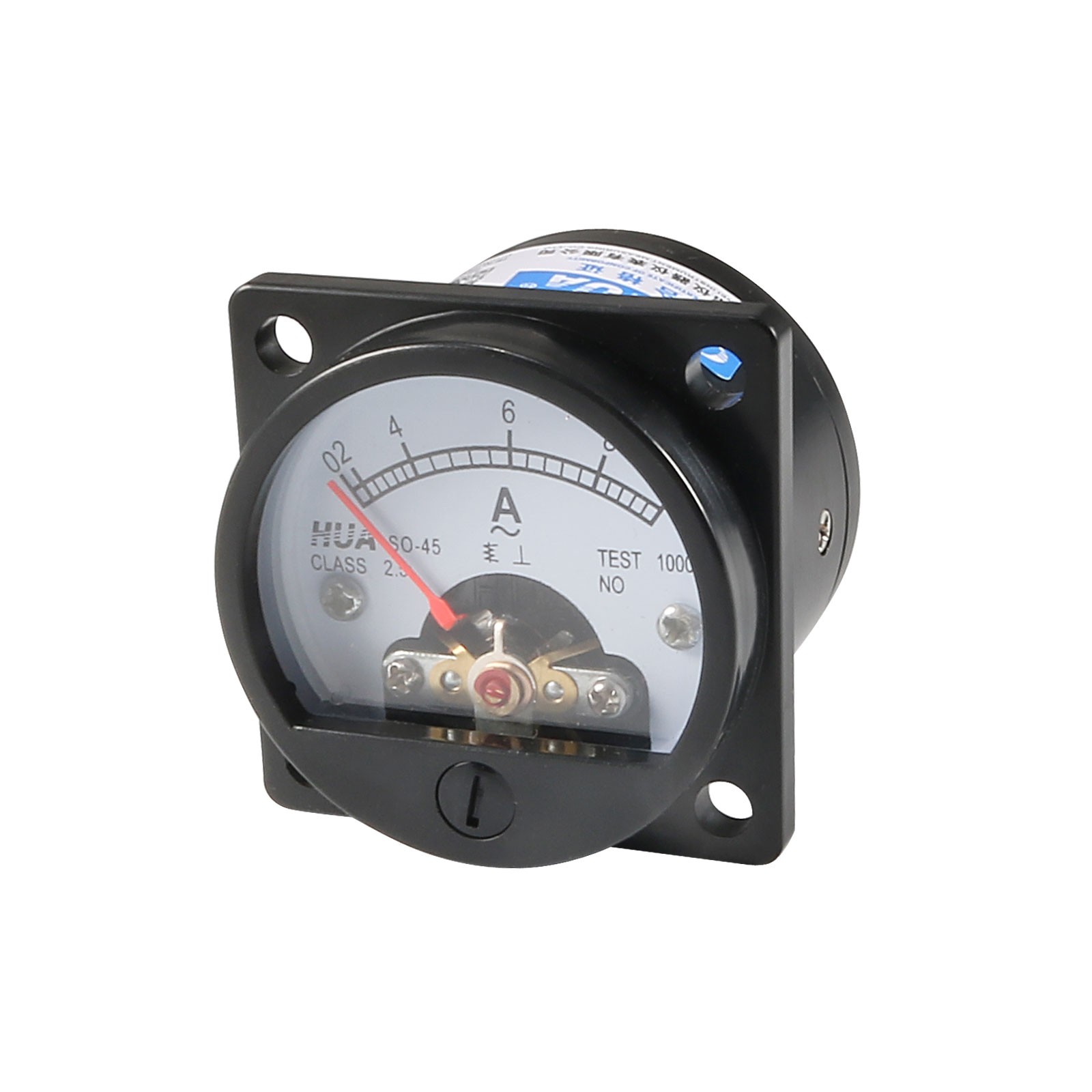 1Pcs Class 2.5 Accuracy AC 0-10A Round Analog Panel Meter Ammeter Black