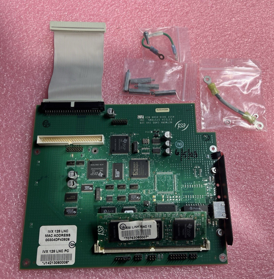ESI 5010-0549 IVX128 LNC NETWORK CARD W/ 5010-0556 WAN EXP CARD  - Refurbished