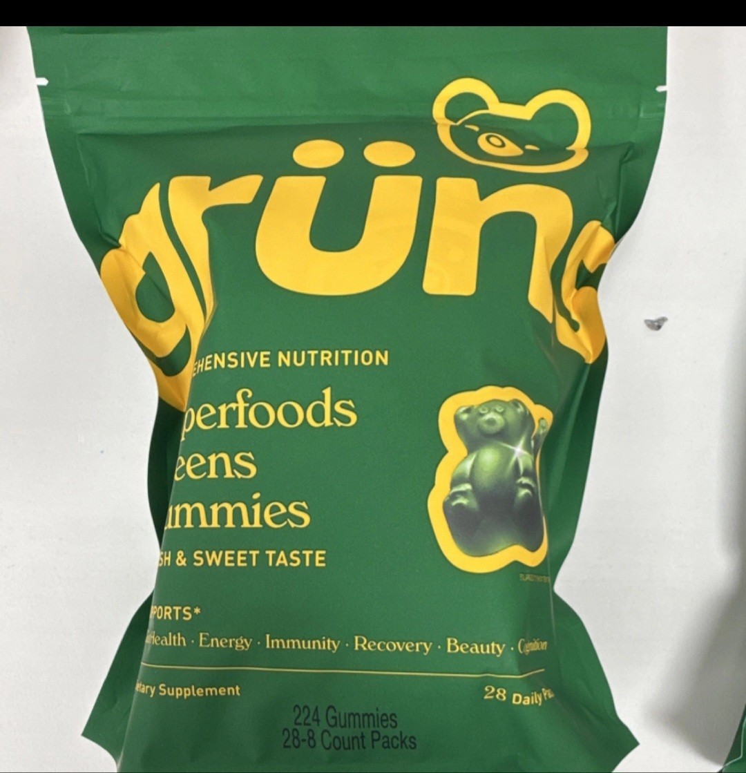 grüns Superfoods Greens Gummies 224 no Vegan Non GMO Health Energy Immunity