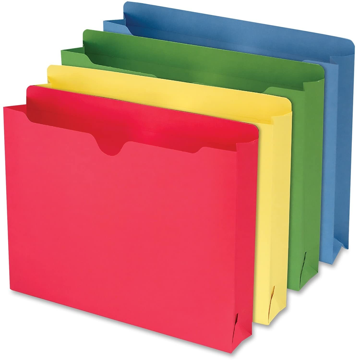 File Jackets Letter Size Reinforced Straight Cut Tab 2 Inch Assorted 10 PCS