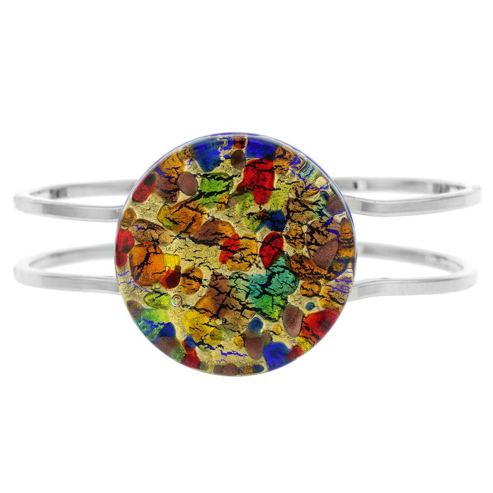 GlassOfVenice Murano Glass Venetian Reflections Metal Bracelet - Golden Meadow